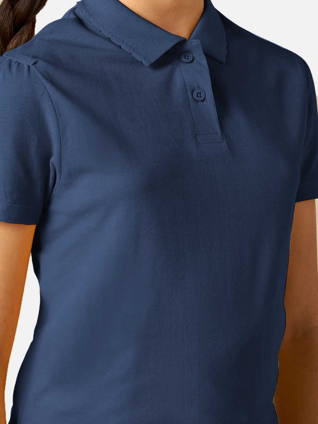 Radprix Teen Girls Navy Polo T-shirt