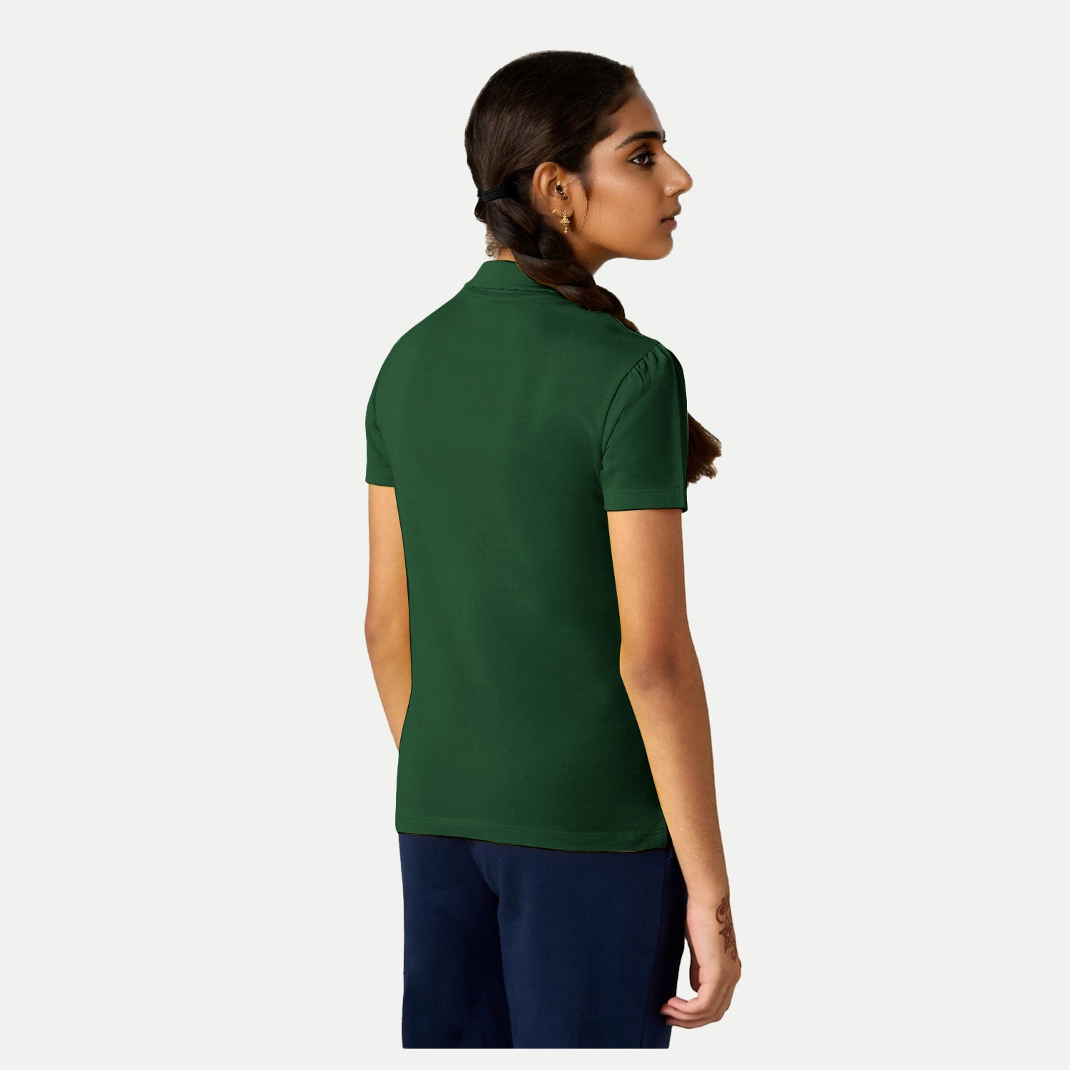 Radprix Teen Girls pea green Polo T-shirt