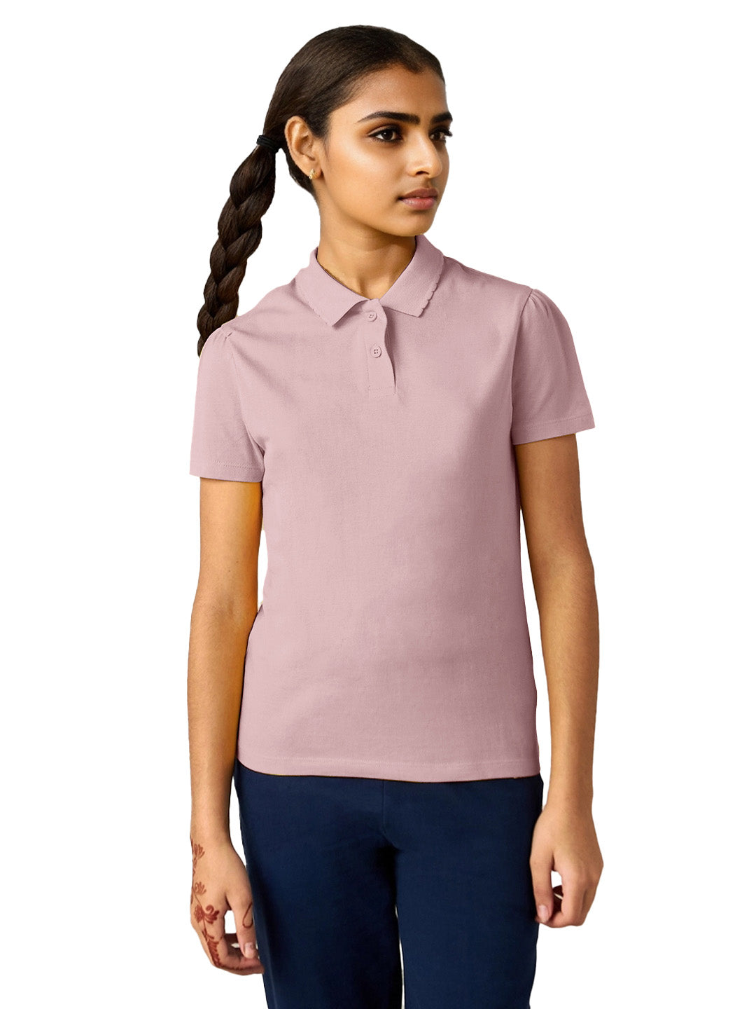 Radprix Teen Girls Pink Polo T-shirt