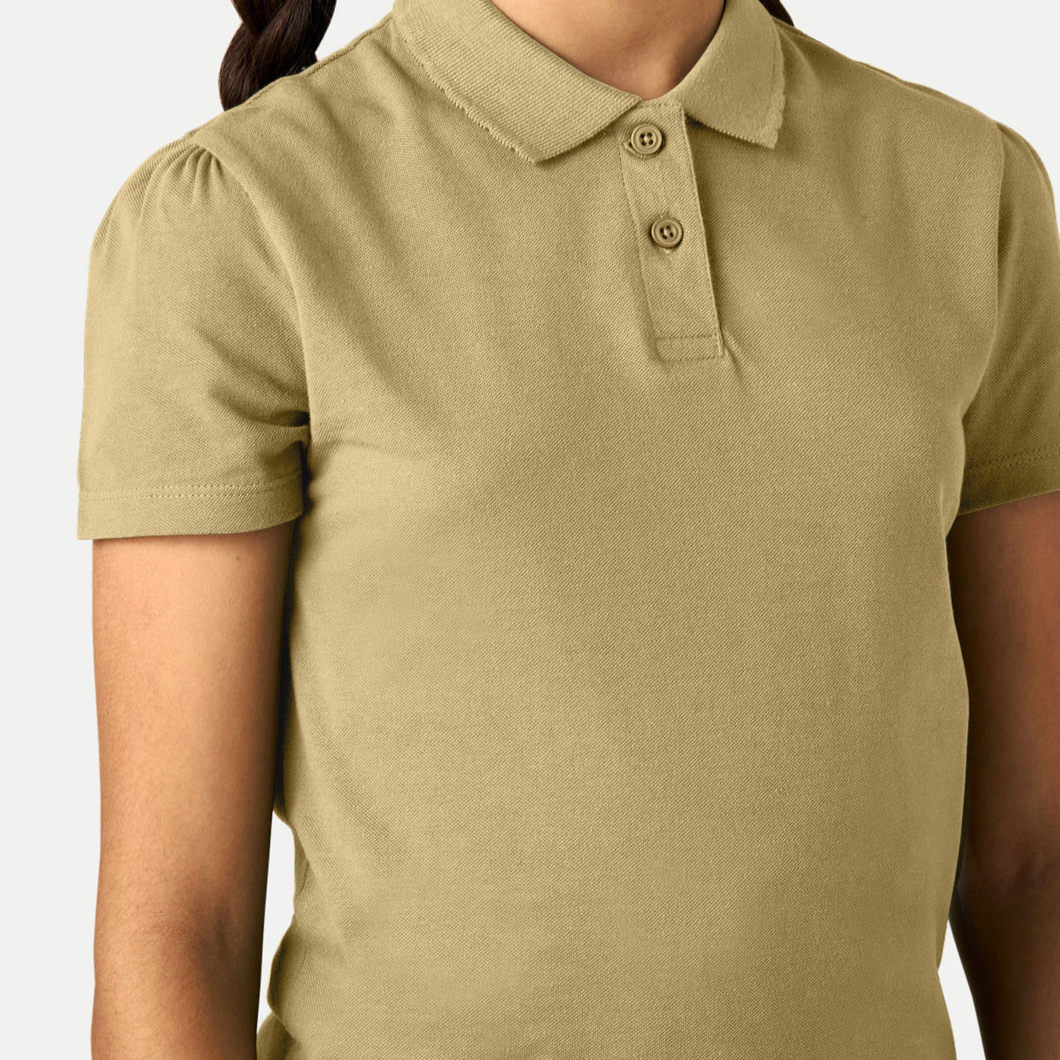 Radprix Teen Girls Camel Polo T-shirt