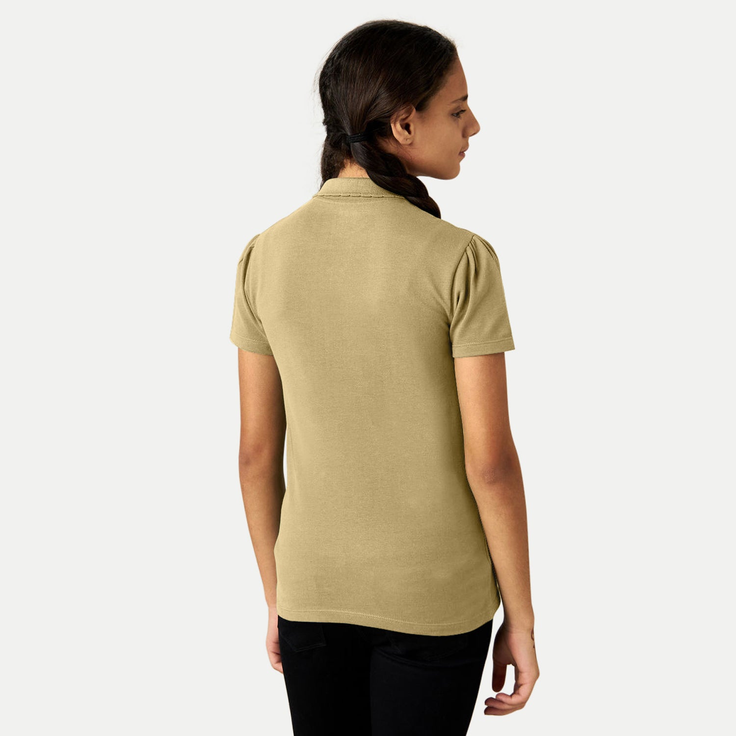 Radprix Teen Girls Camel Polo T-shirt