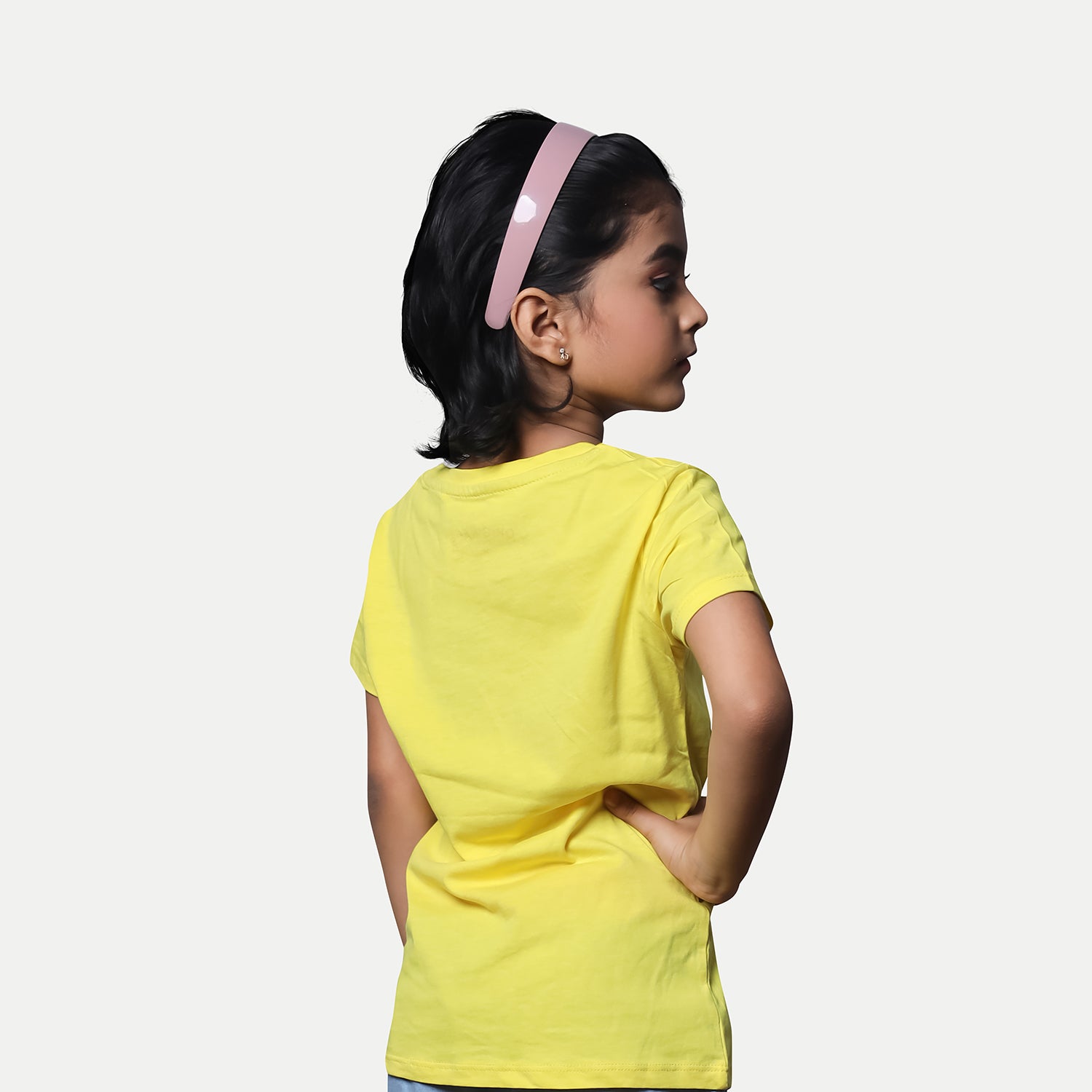 Radprix Teen Girls Yellow Printed Crew Neck T-shirt