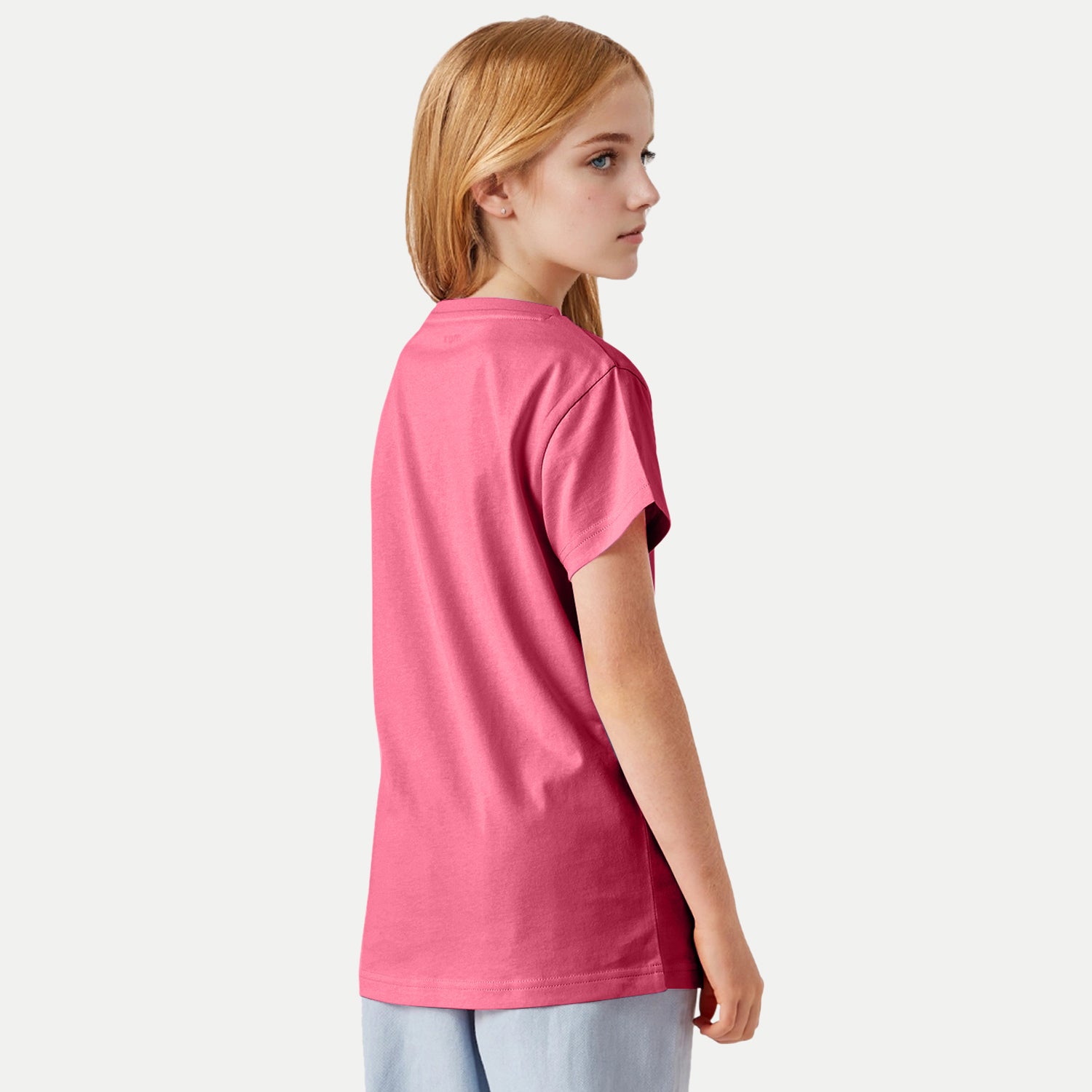 Radprix Teen Girls Light Pink Printed Crew Neck T-shirt