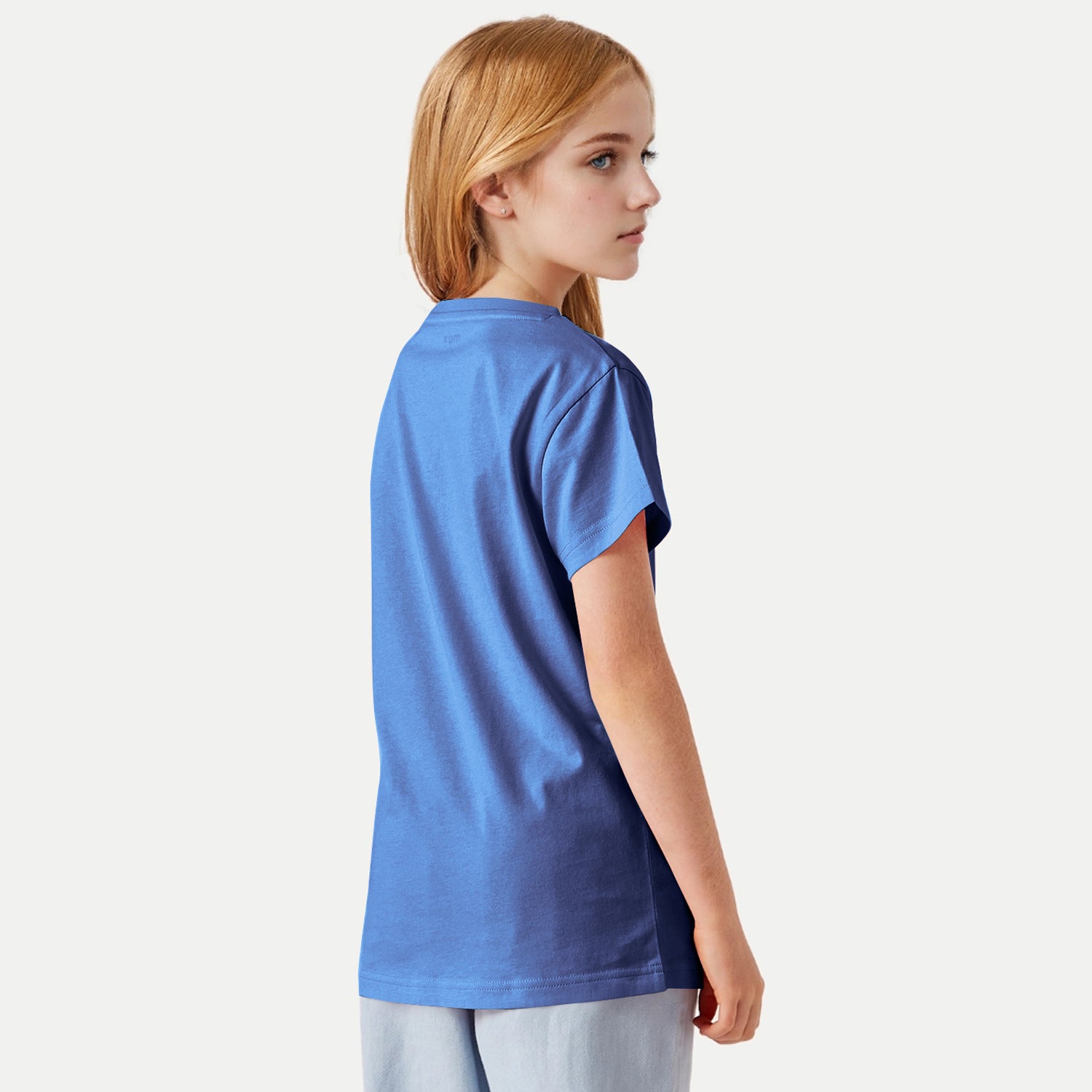 Radprix Teen Girls Royal Blue Printed Crew Neck T-shirt