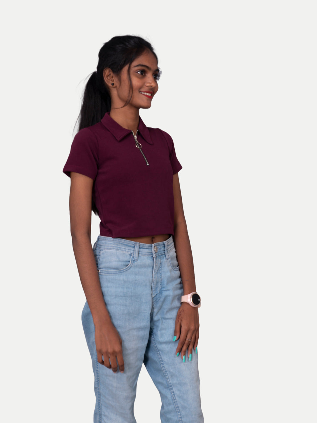 Radprix Girls Wine Polo T-Shirt