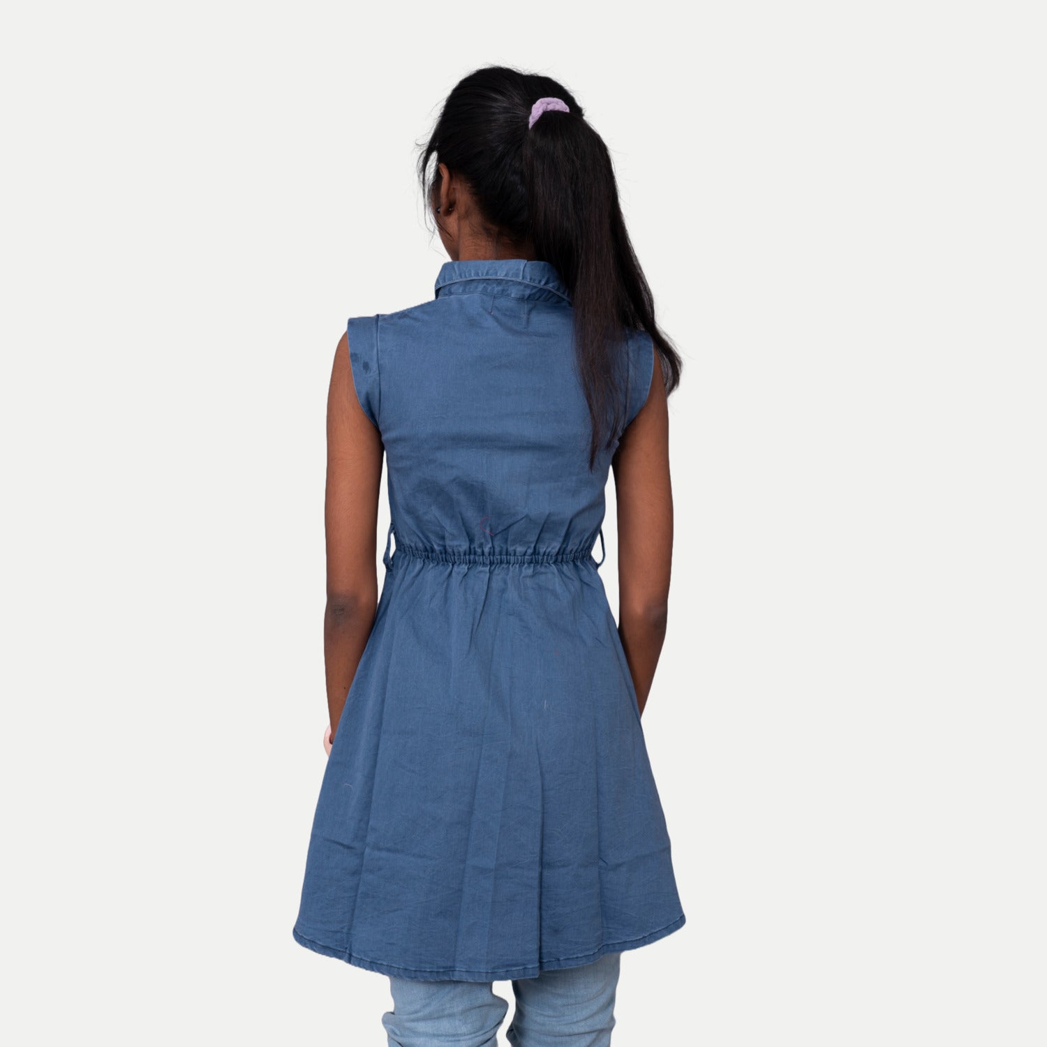 Radprix Teen Girls Blue Denim Dresses