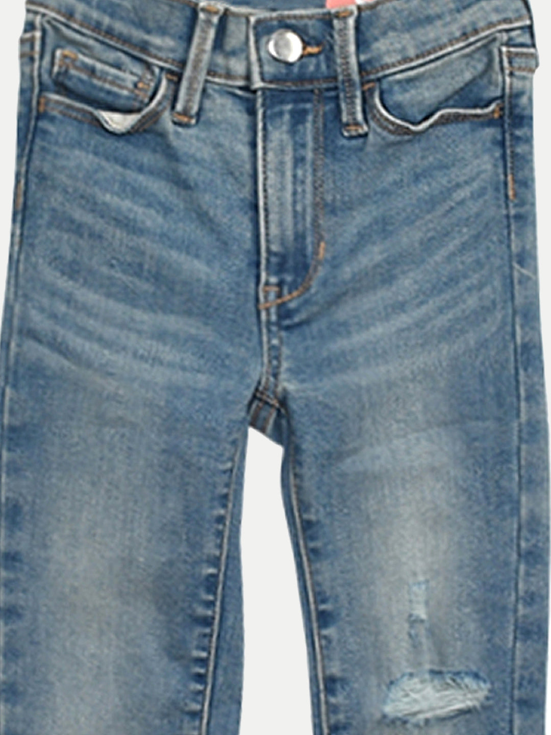 Radprix Mid Blue Denims With Raw Hem