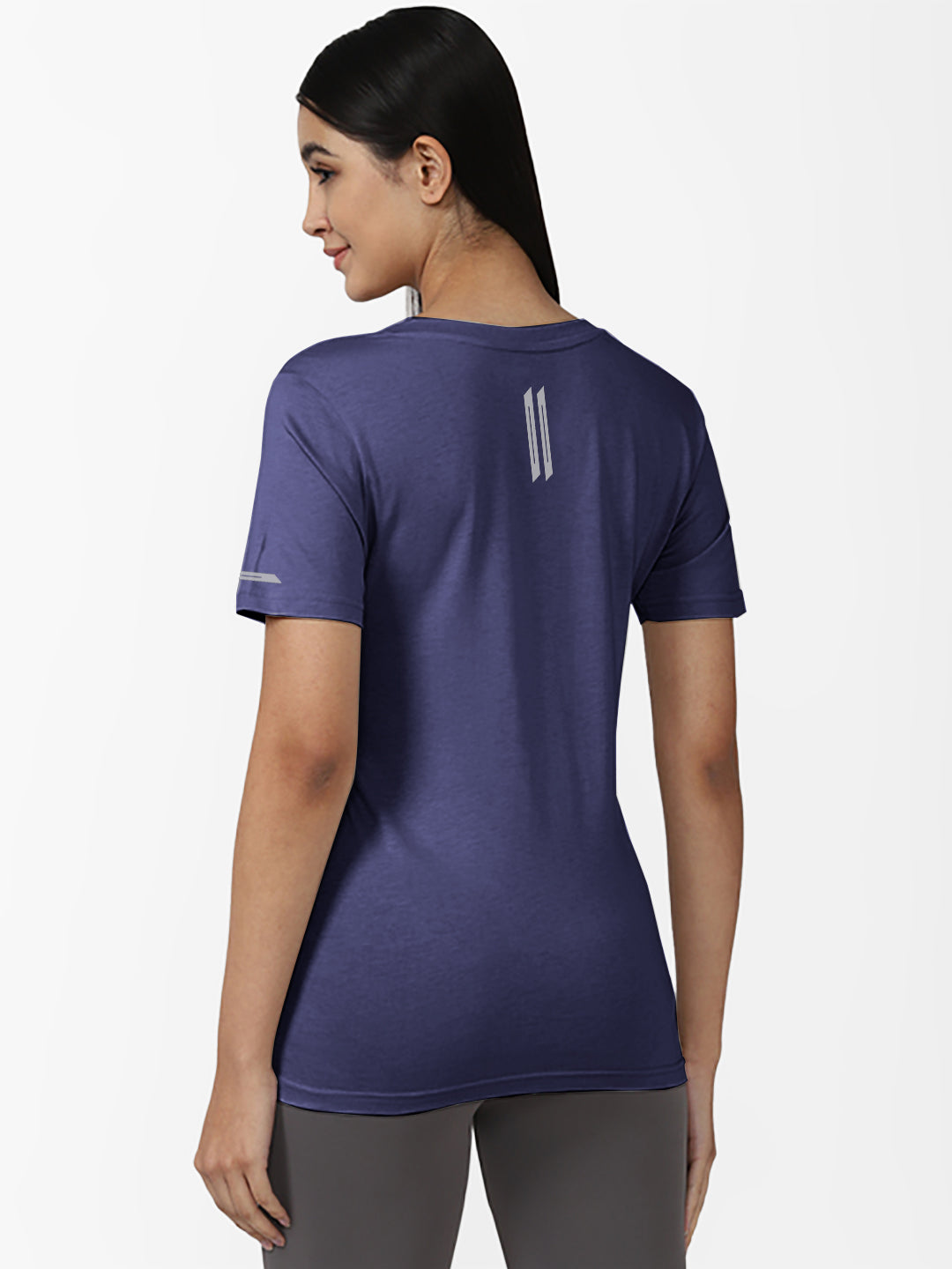 Radprix Women blue Half Sleeve V neck T-shirt