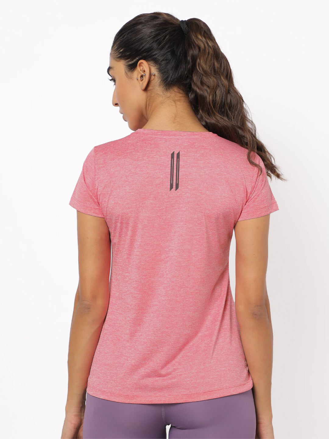 Radprix Women Pink Half Sleeve Crew Neck T-shirt