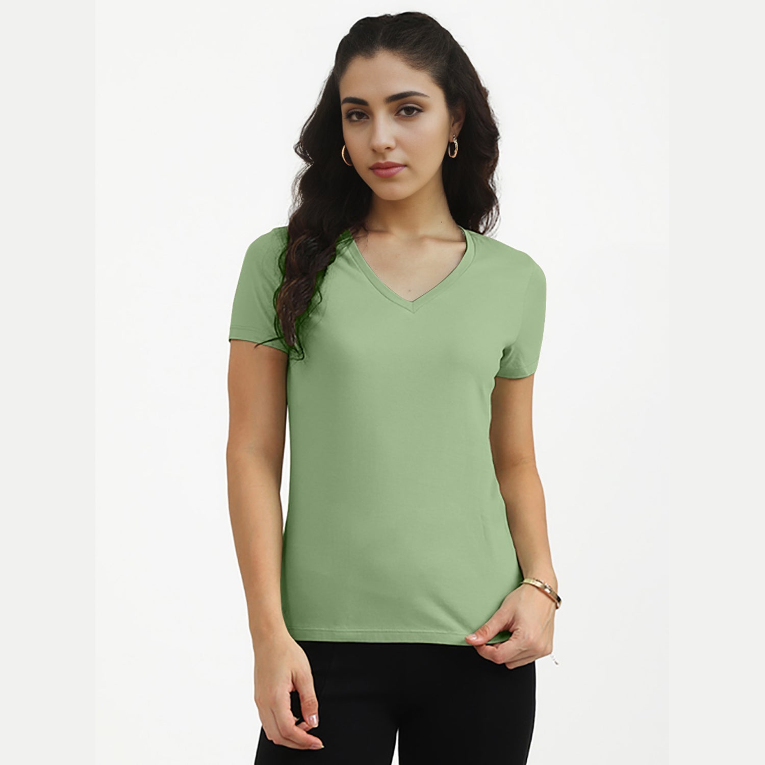 Radprix Women Pista V neck T-shirt