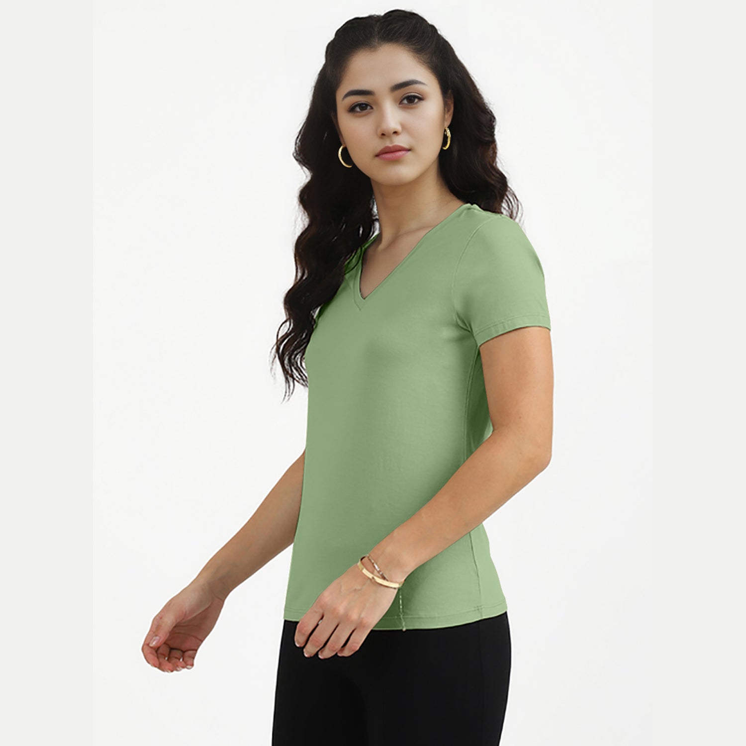 Radprix Women Pista V neck T-shirt