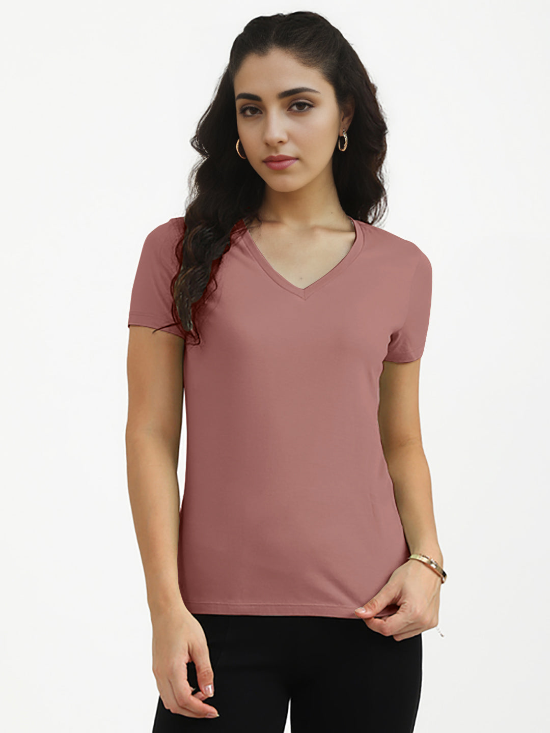 Radprix Women Onion V neck T-shirt