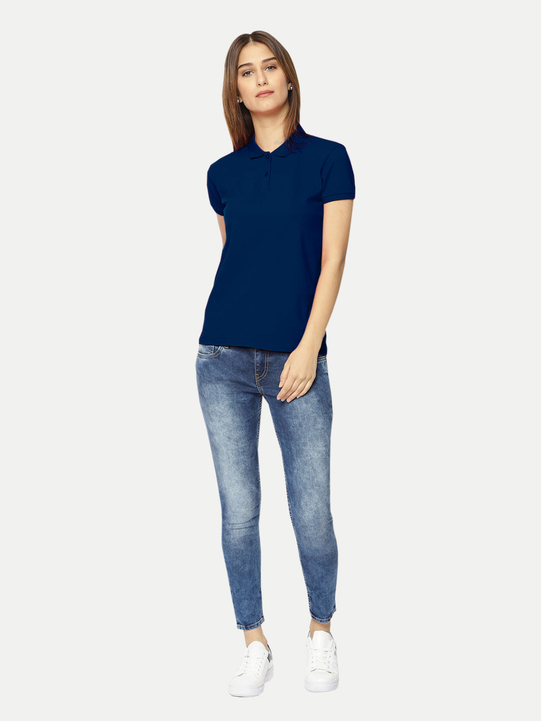 Radprix Women Navy Polo T-shirt