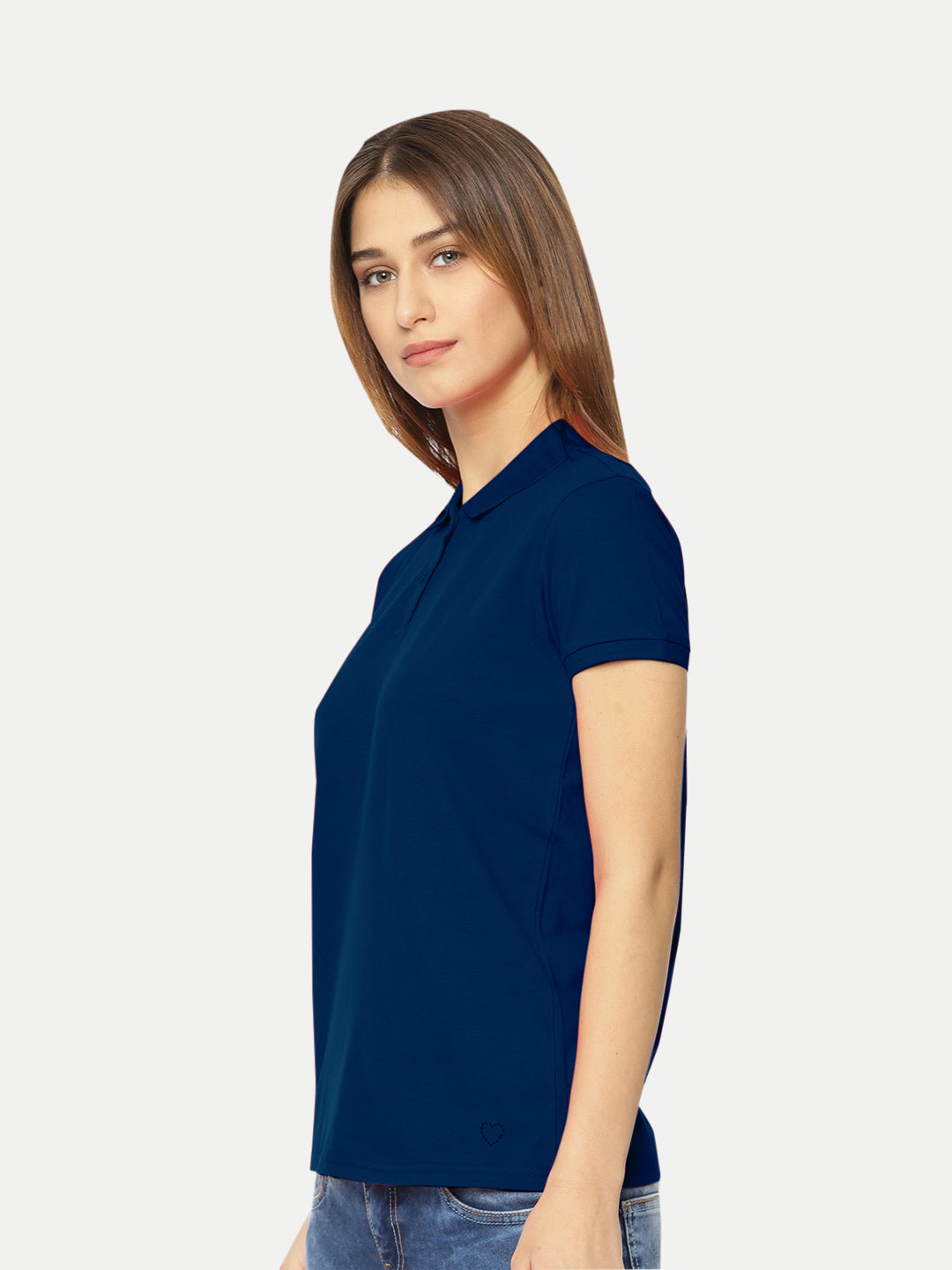 Radprix Women Navy Polo T-shirt