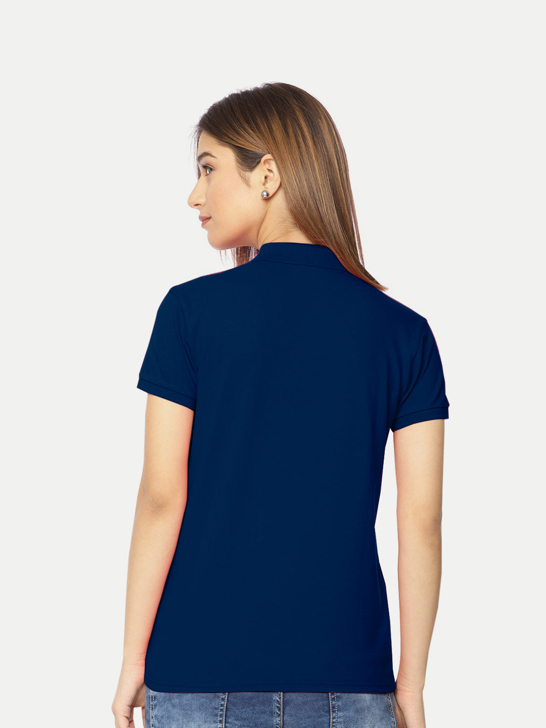 Radprix Women Navy Polo T-shirt