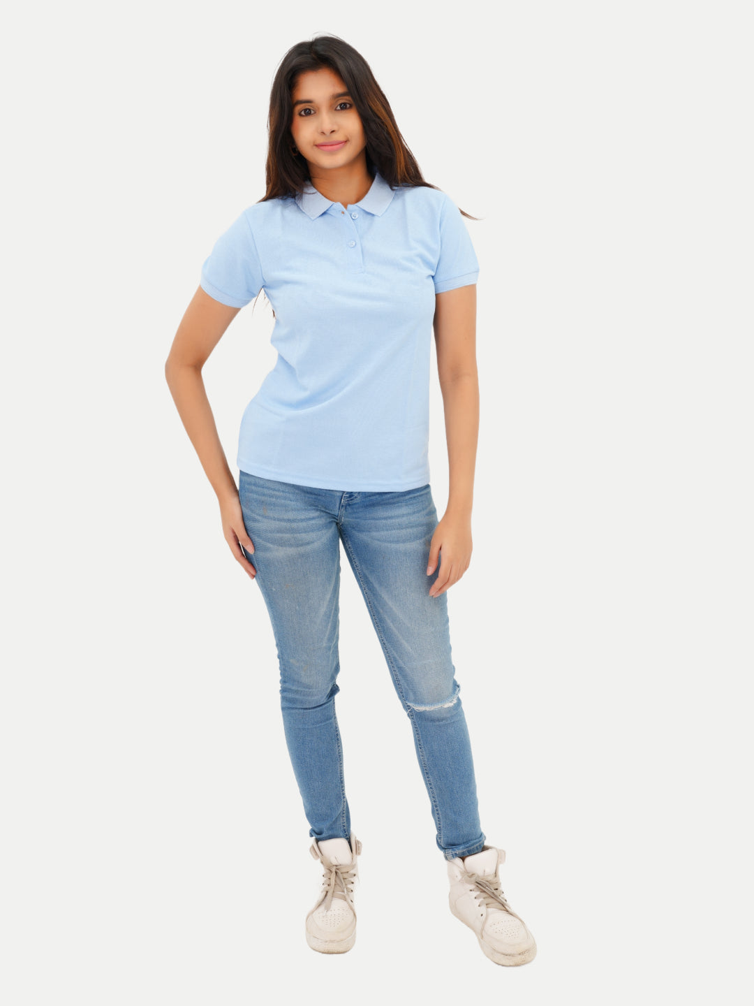 Radprix Women Sky Polo T-shirt