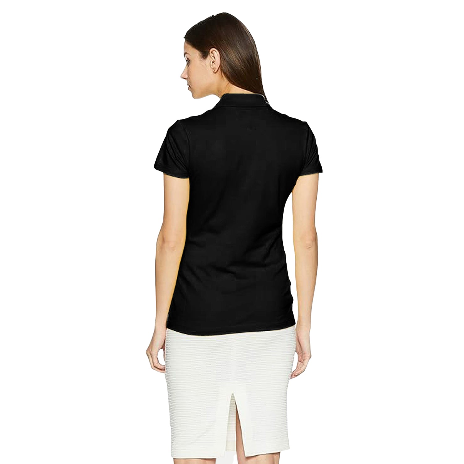 Radprix Women Black Polo Neck T-shirt