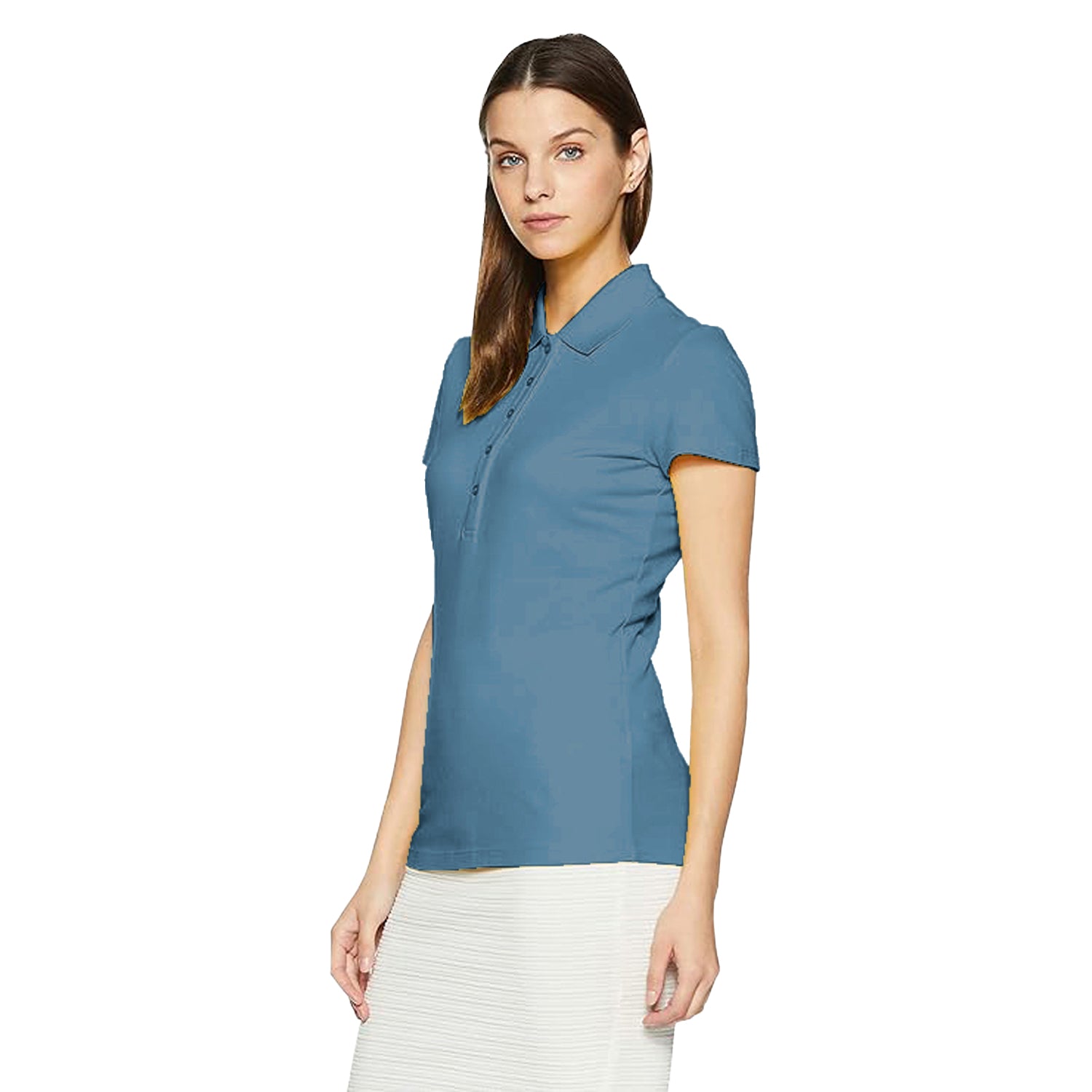 Radprix Women Sky Blue Polo T-shirt