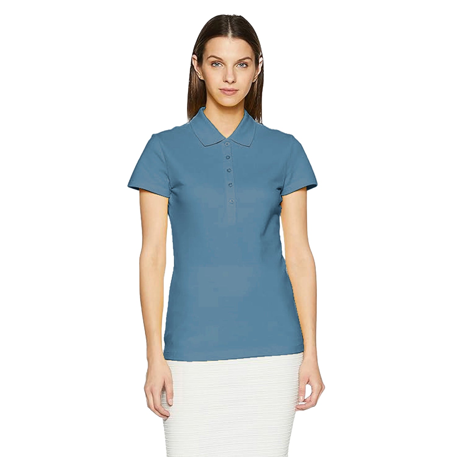 Radprix Women Sky Blue Polo T-shirt