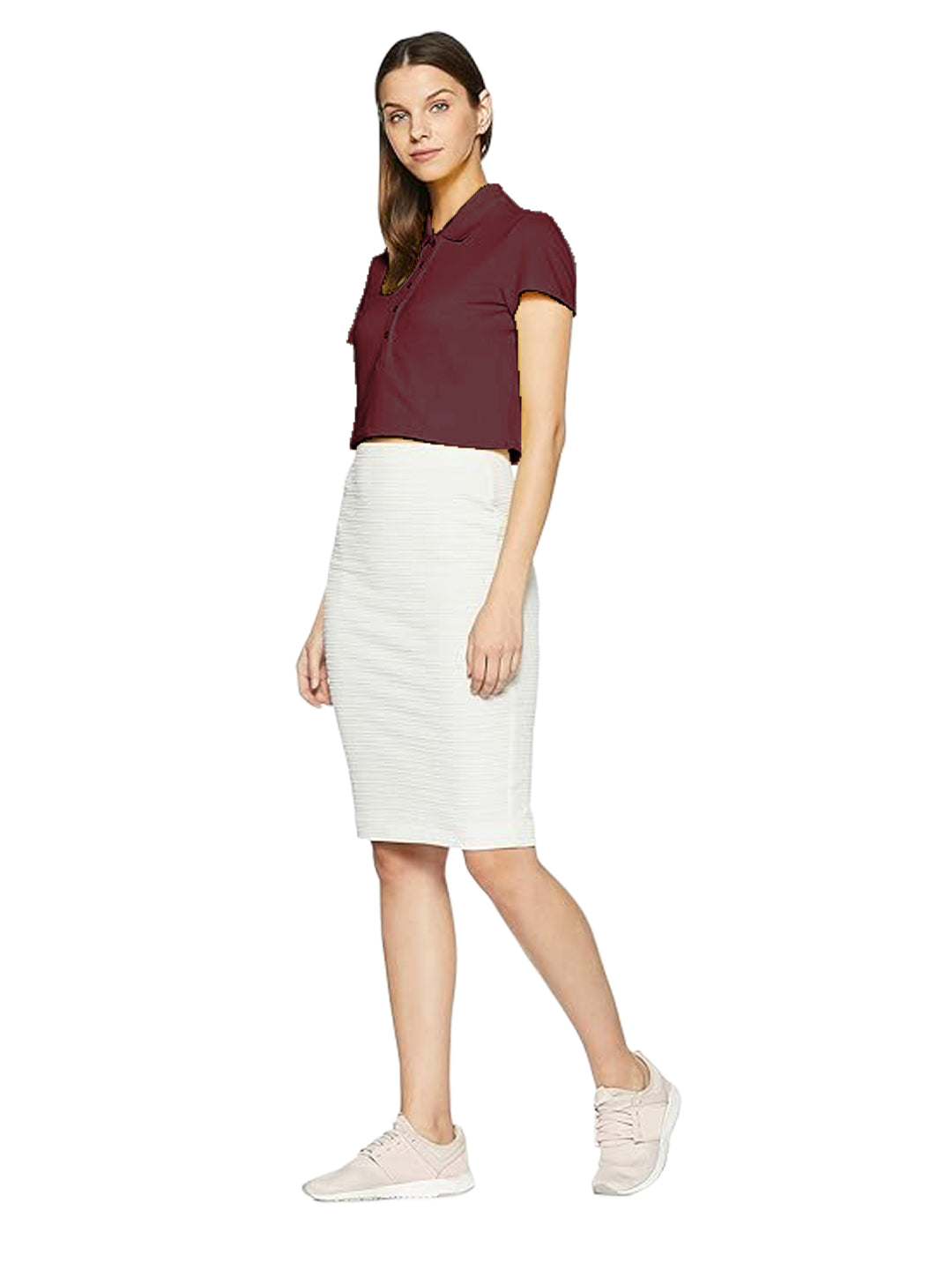 Radprix Women Maroon Polo T-shirt