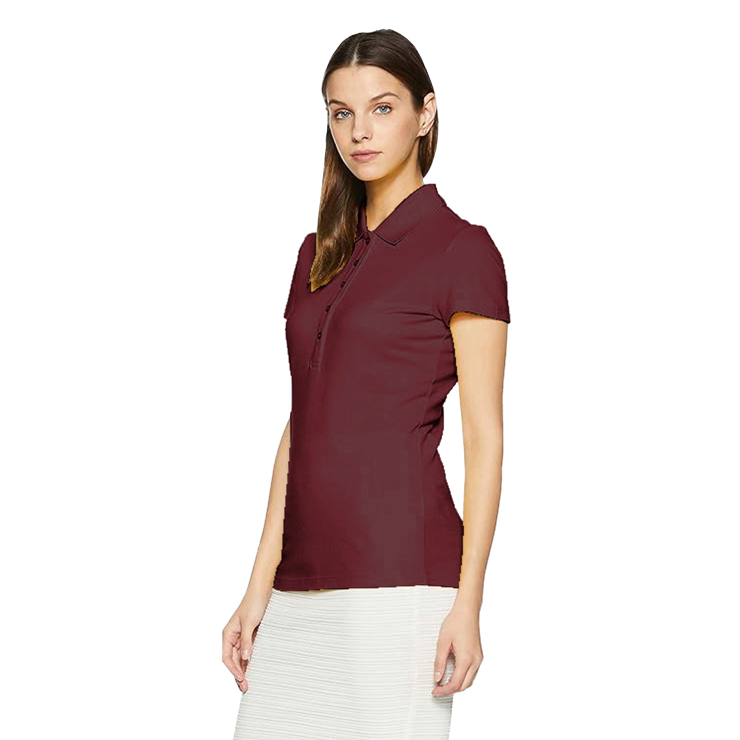 Radprix Women Maroon Polo T-shirt