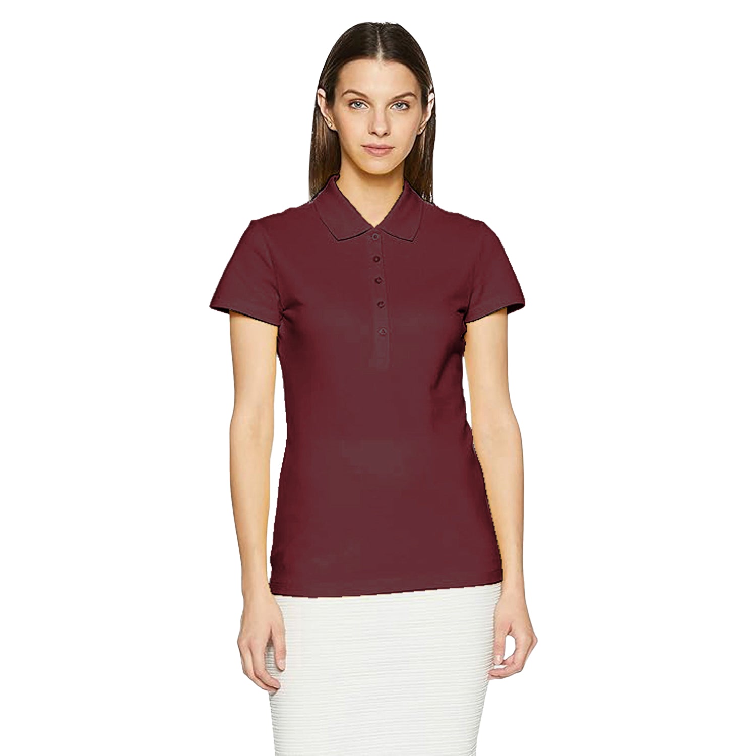 Radprix Women Maroon Polo T-shirt