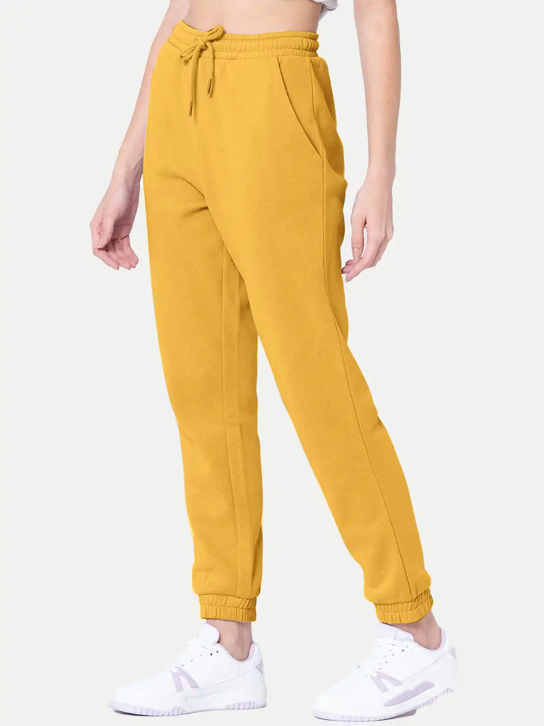 Radprix Women Mustard Solid Joggers