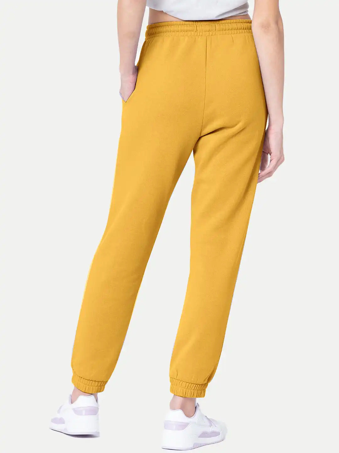 Radprix Women Mustard Solid Joggers