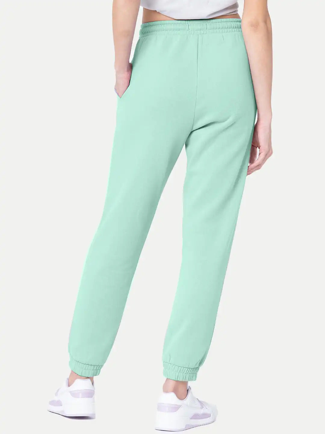 Radprix Women Sea green Solid Joggers