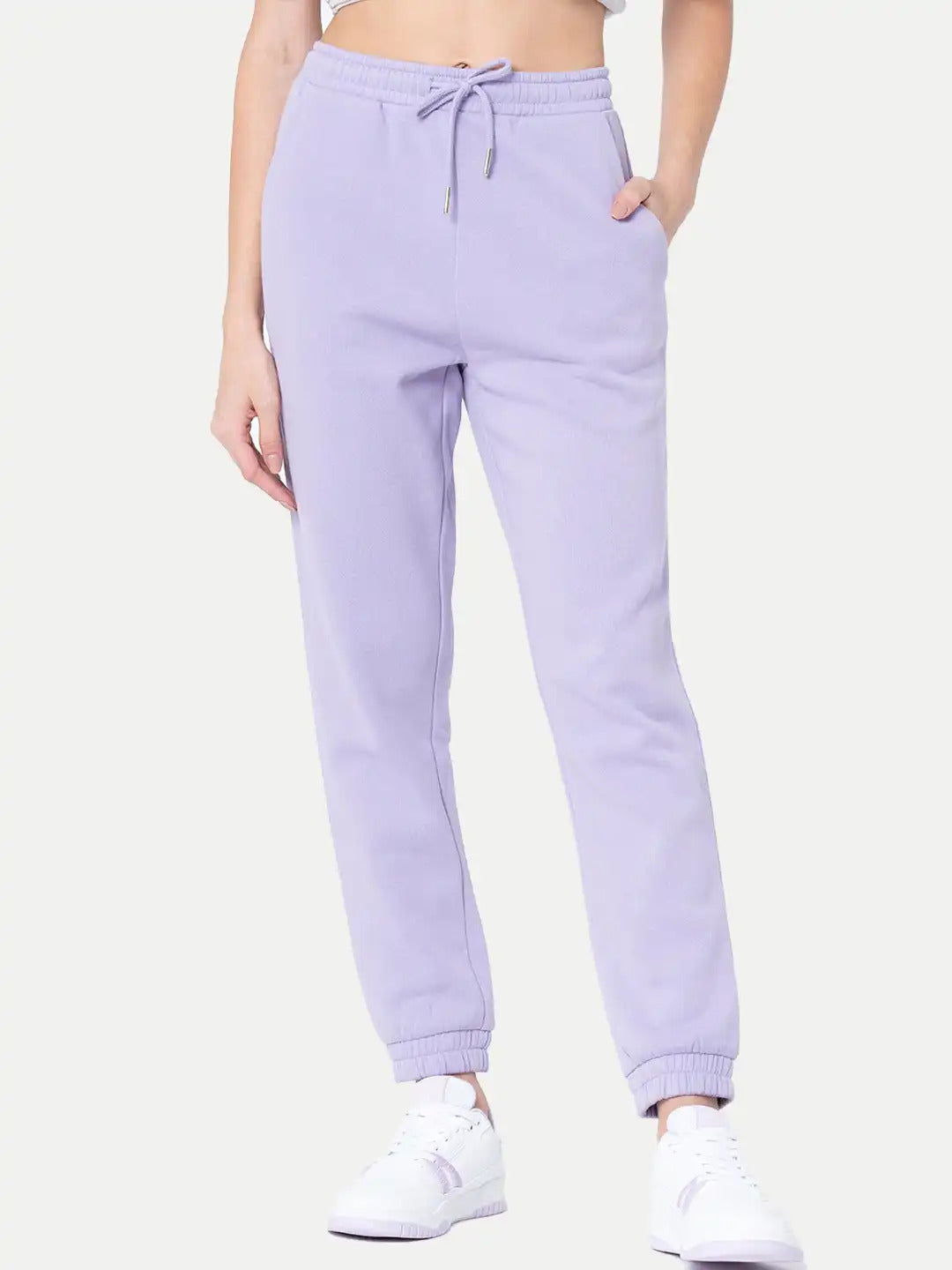 Radprix Women Lilac Solid Joggers