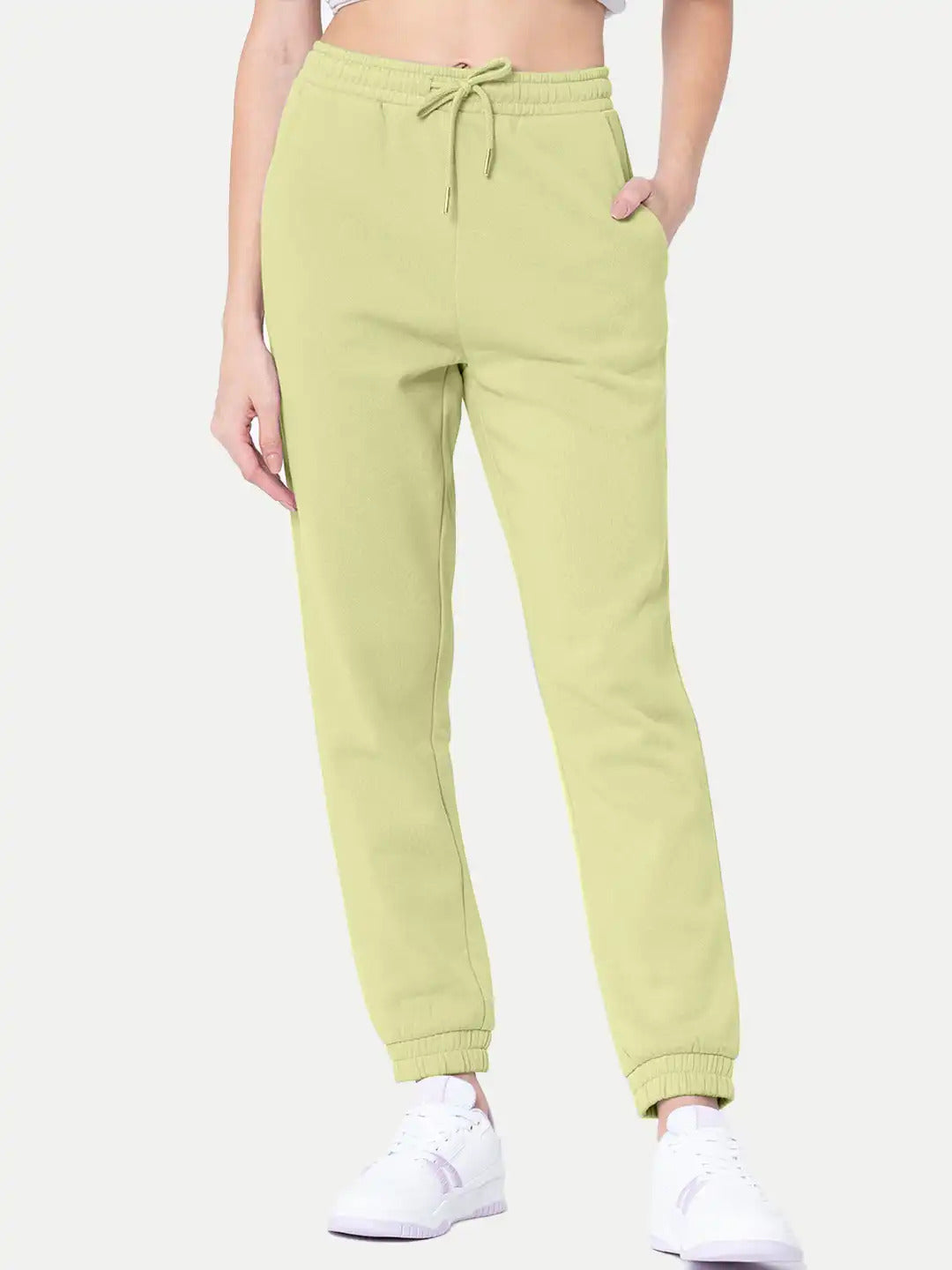 Radprix Women Apple green Solid Joggers