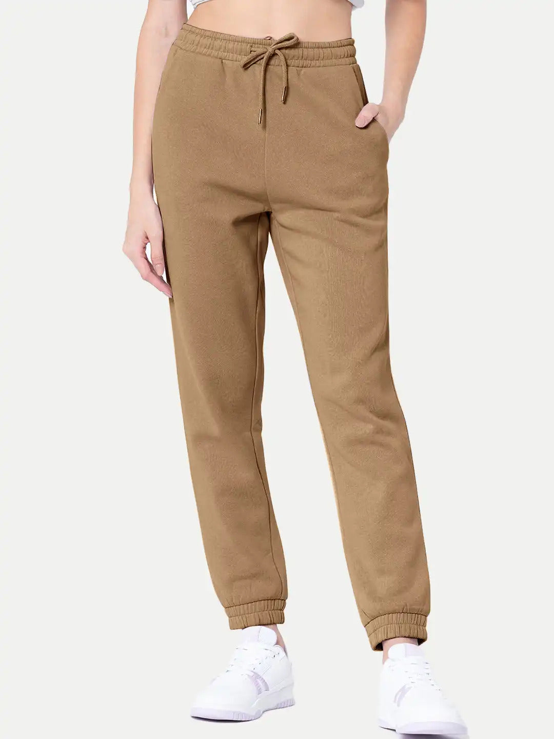 Radprix Women Brown Solid Joggers