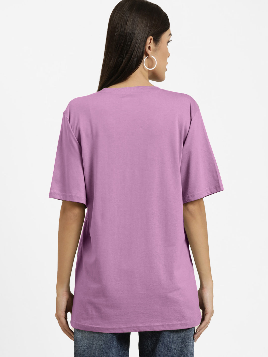 Radprix Women Basic Violet Crew Neck T-shirt