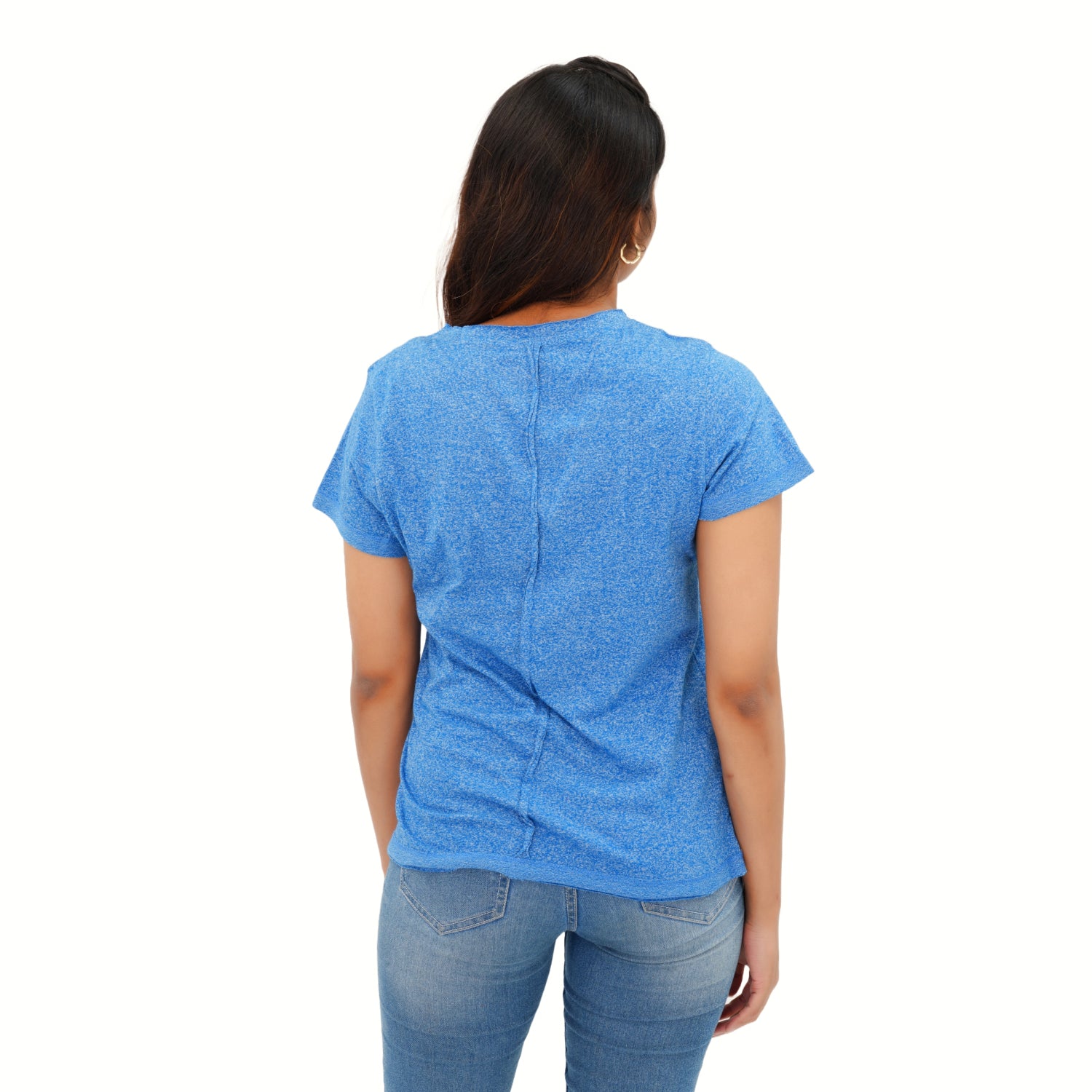 Radprix Women Blue Melange Fashion Tees