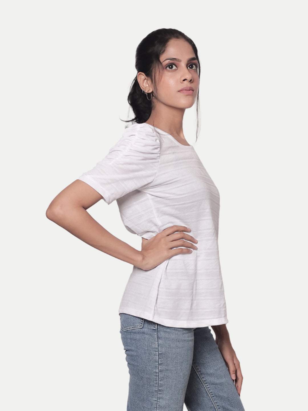 Radprix Women Basic White Tshirt