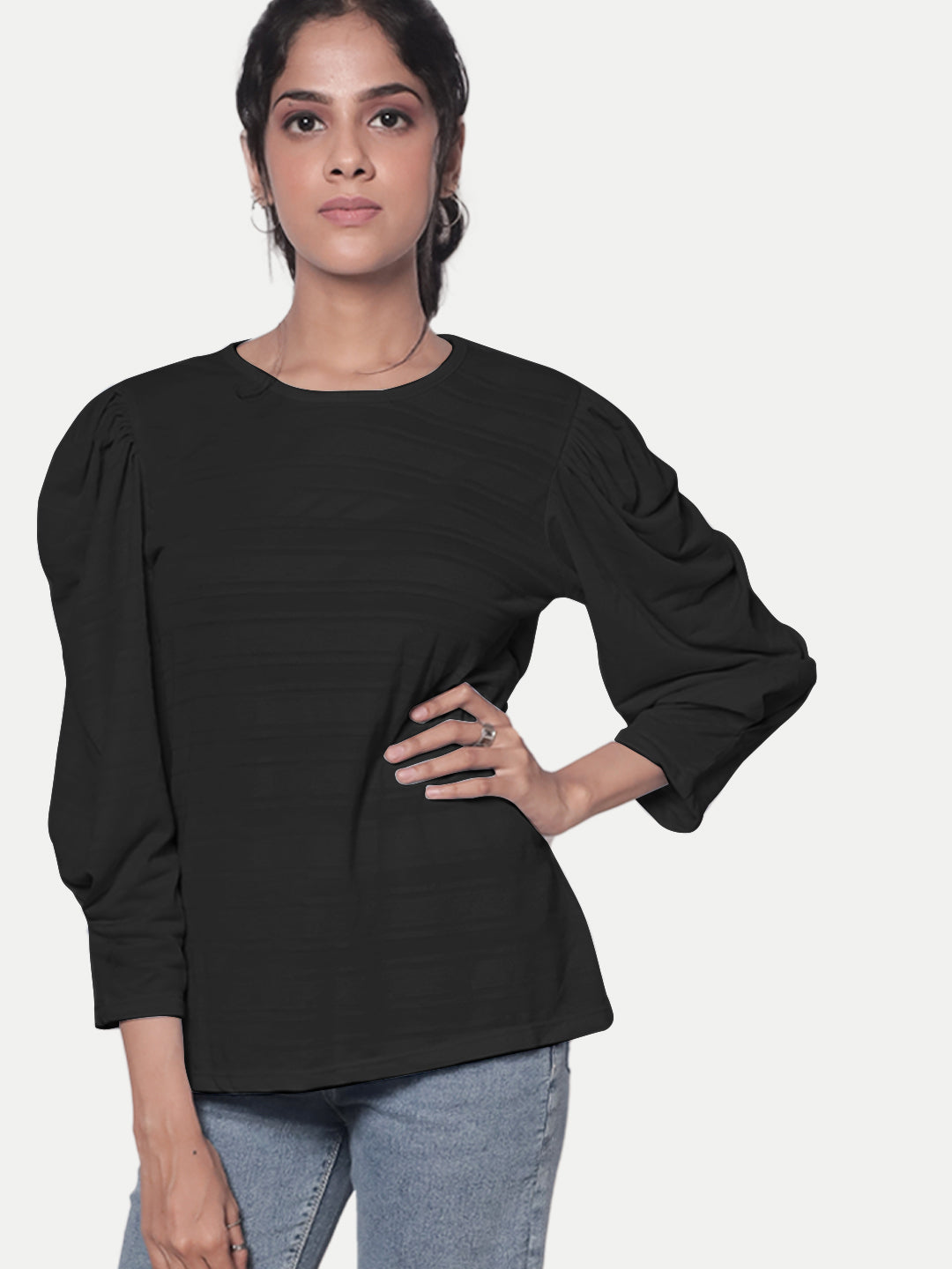 Radprix Women Black Full Sleeve Top