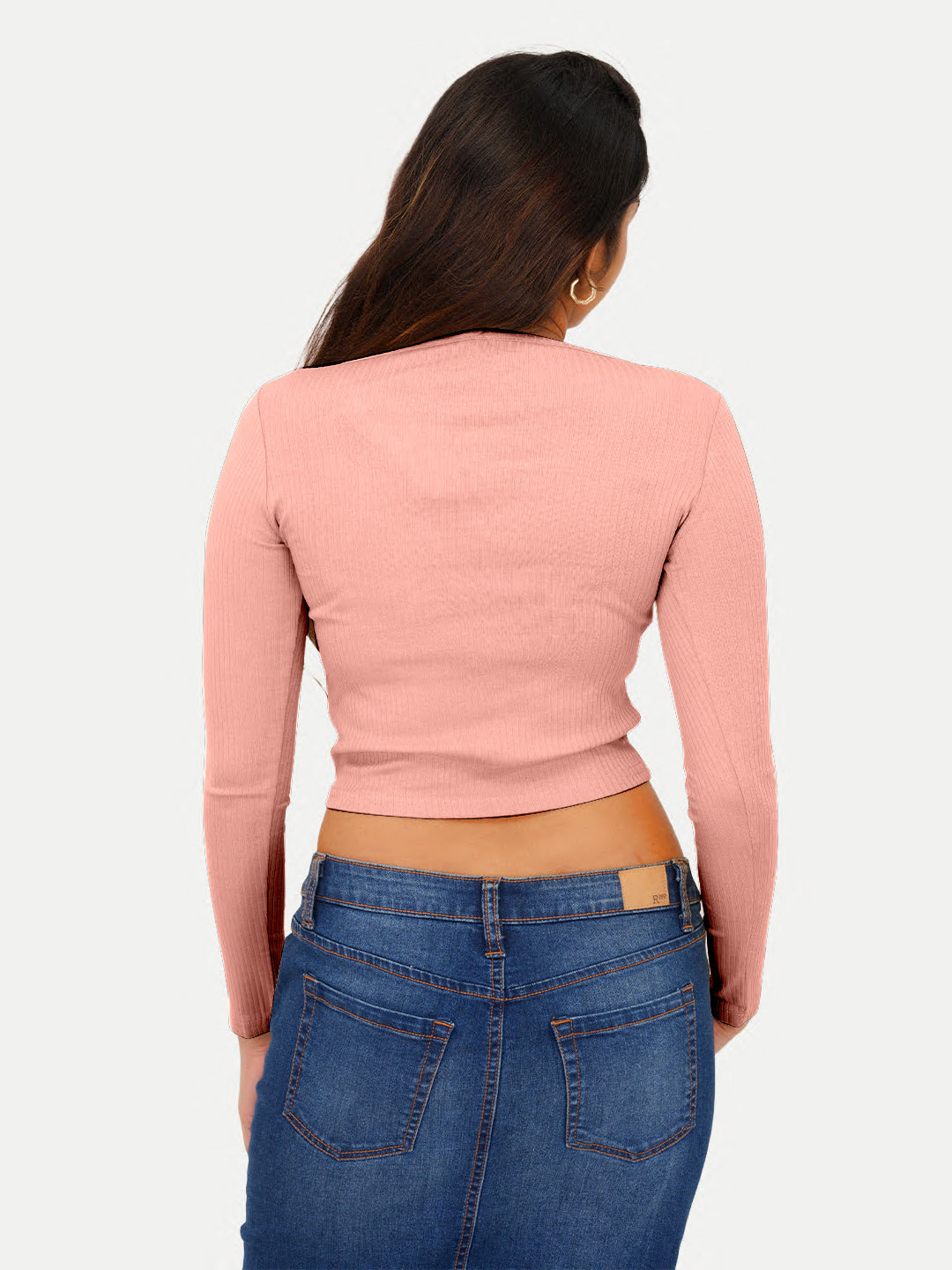 Radprix Women Peach V-Neck Tees