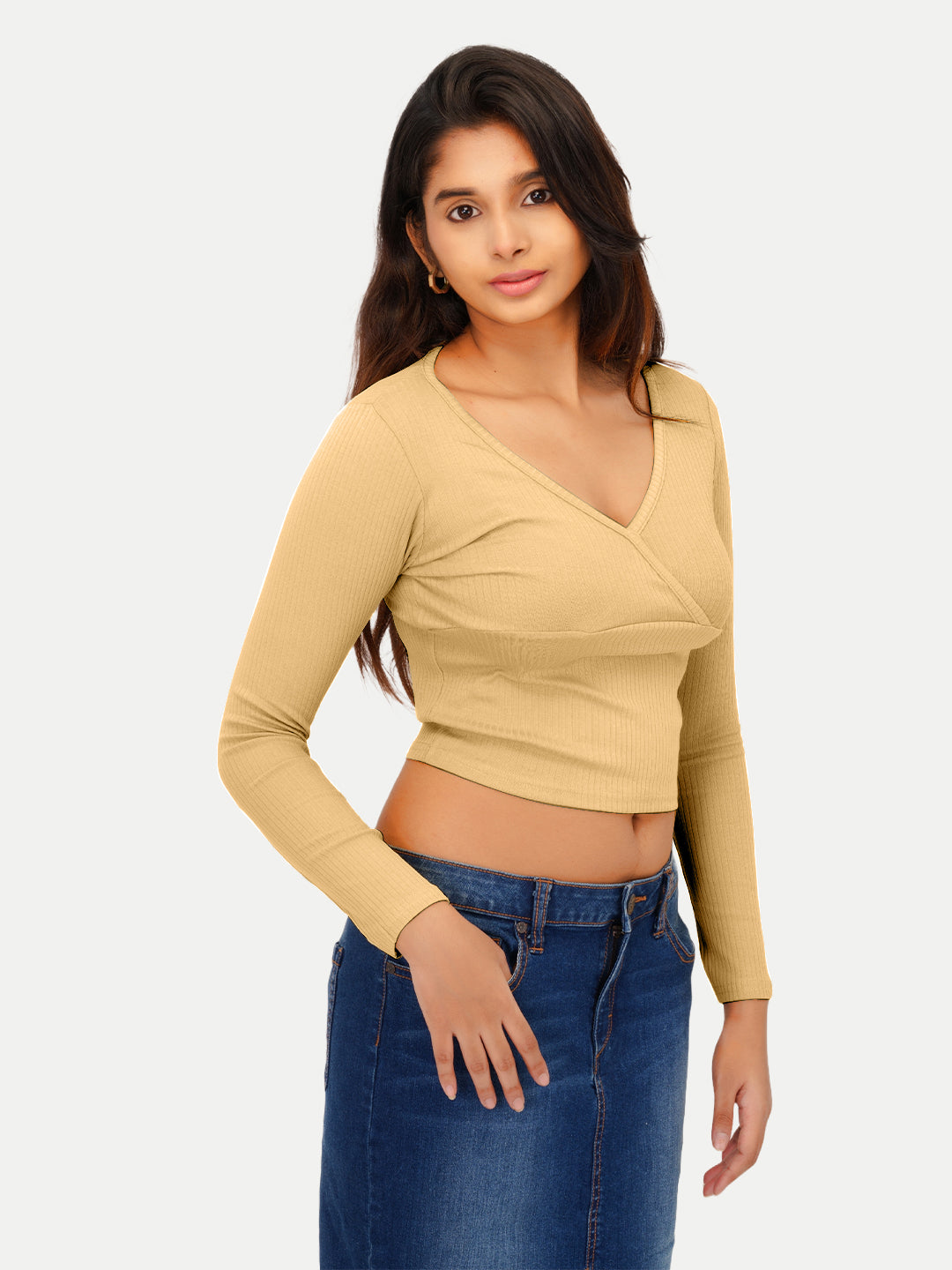 Radprix Women Yellow V-Neck Tees