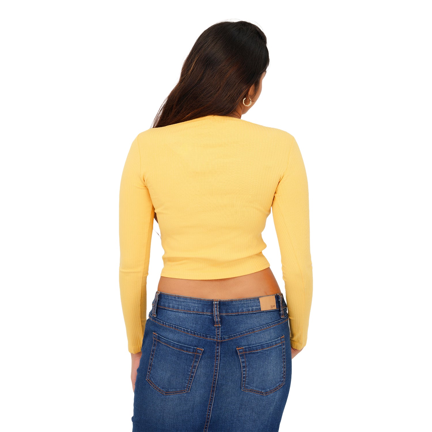 Radprix Women Mustard V-Neck Tees