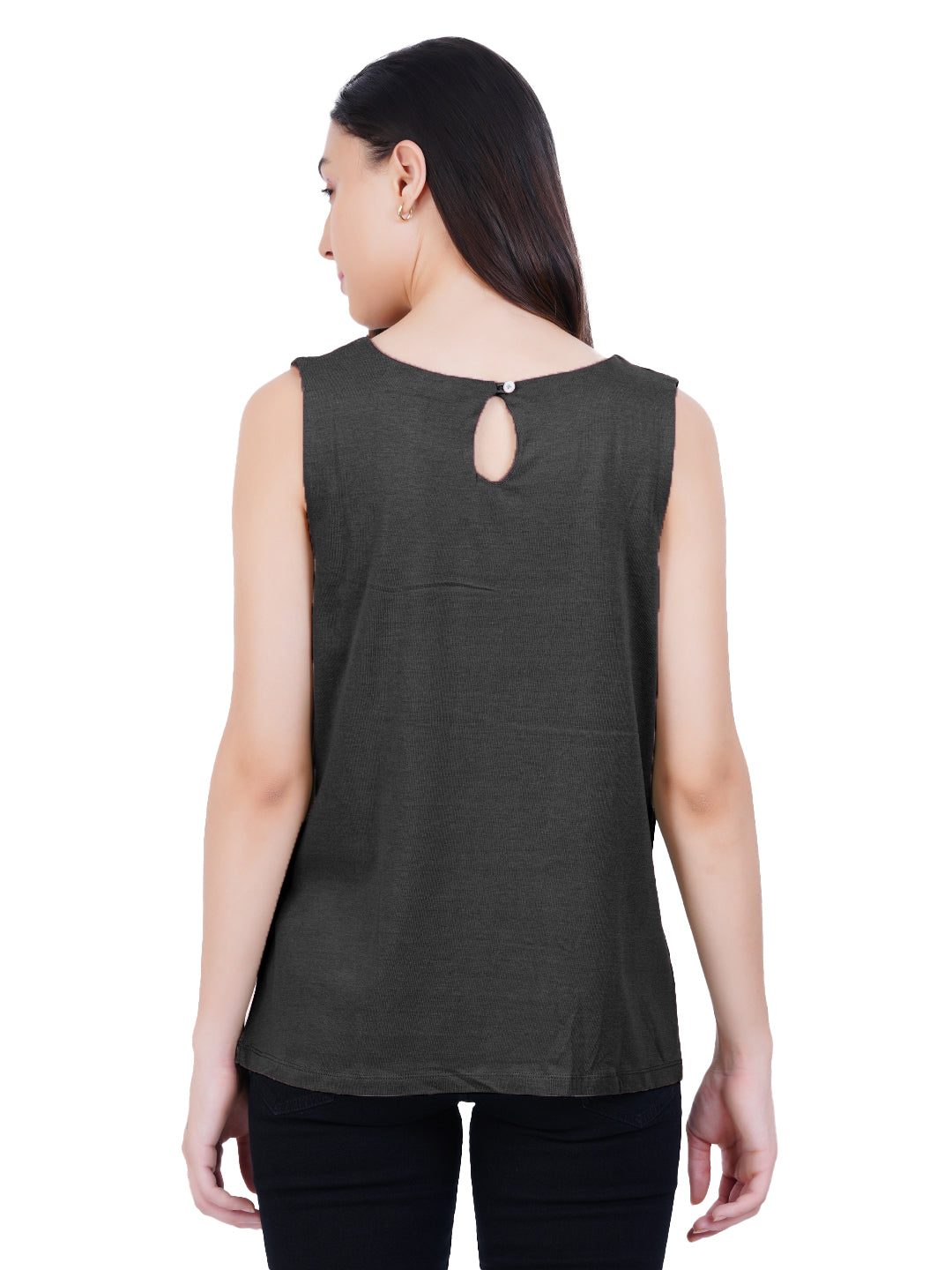 Radprix Women Black Sleeveless Tanktop