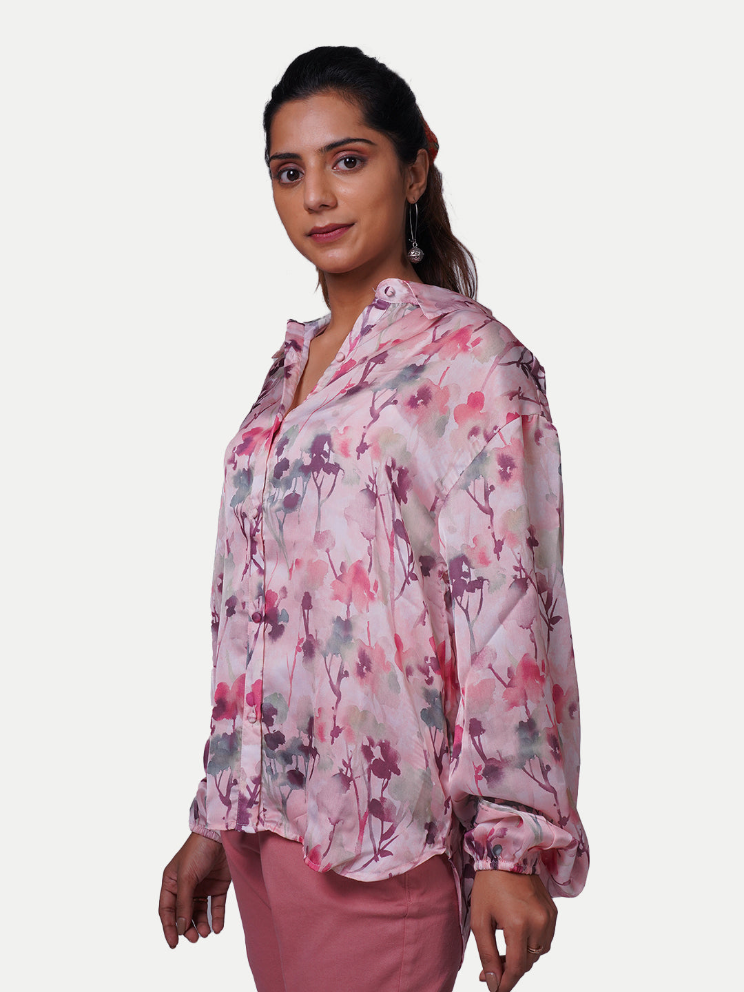 Radprix Women Printed Pink Shirt