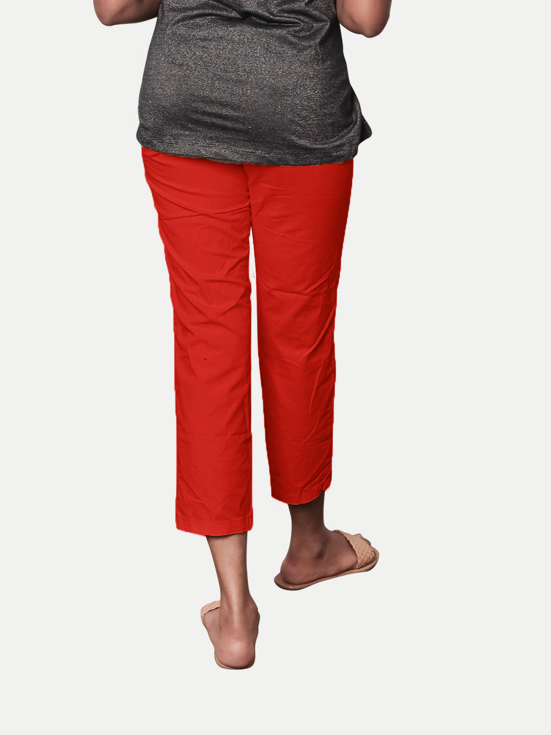 Radprix Women Dark Red Capri Pants