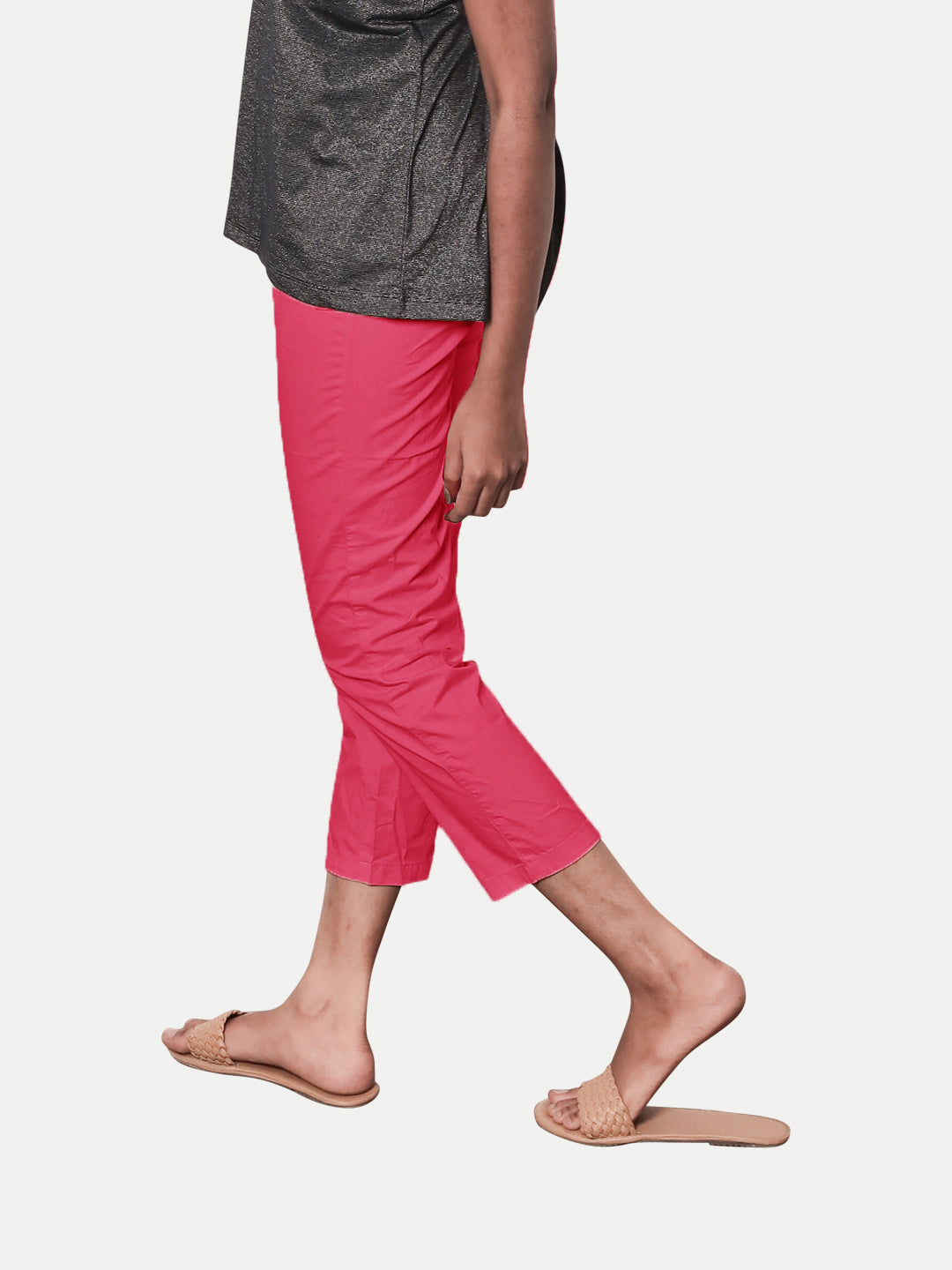 Radprix Women Dark Pink Capri Pants