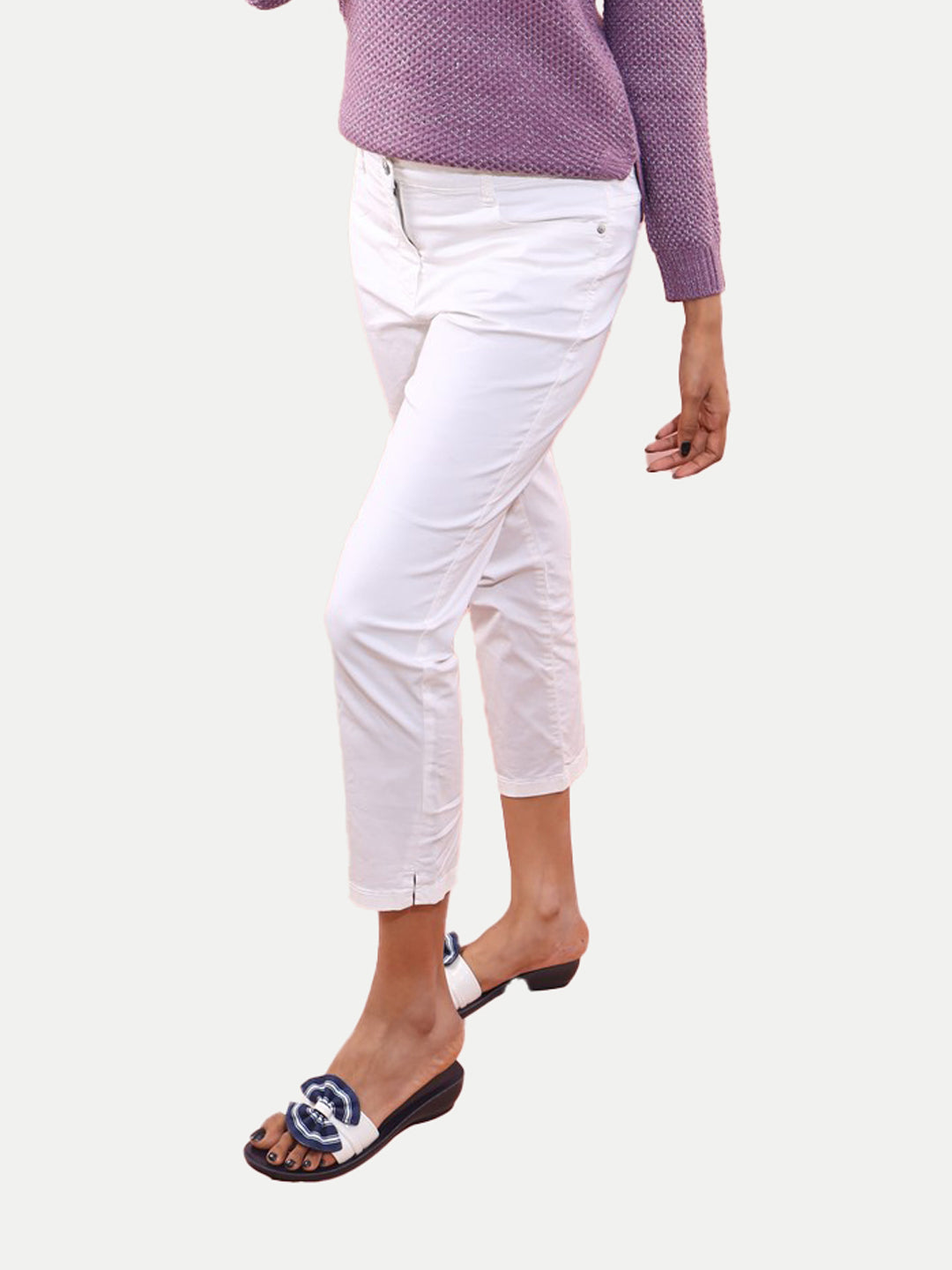 Radprix Women White Capri Pants