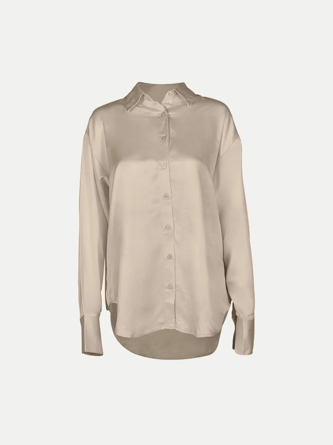 Radprix Women Rayon Beige Cozy Shirt