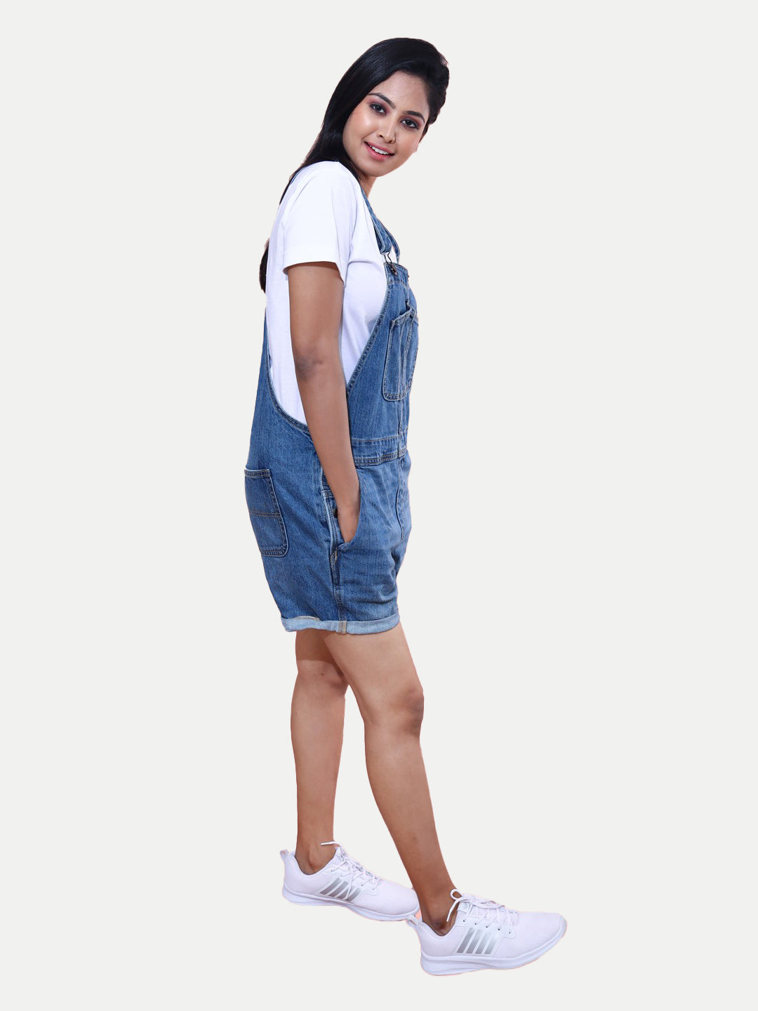 Radprix Women Blue Denim Dungarees