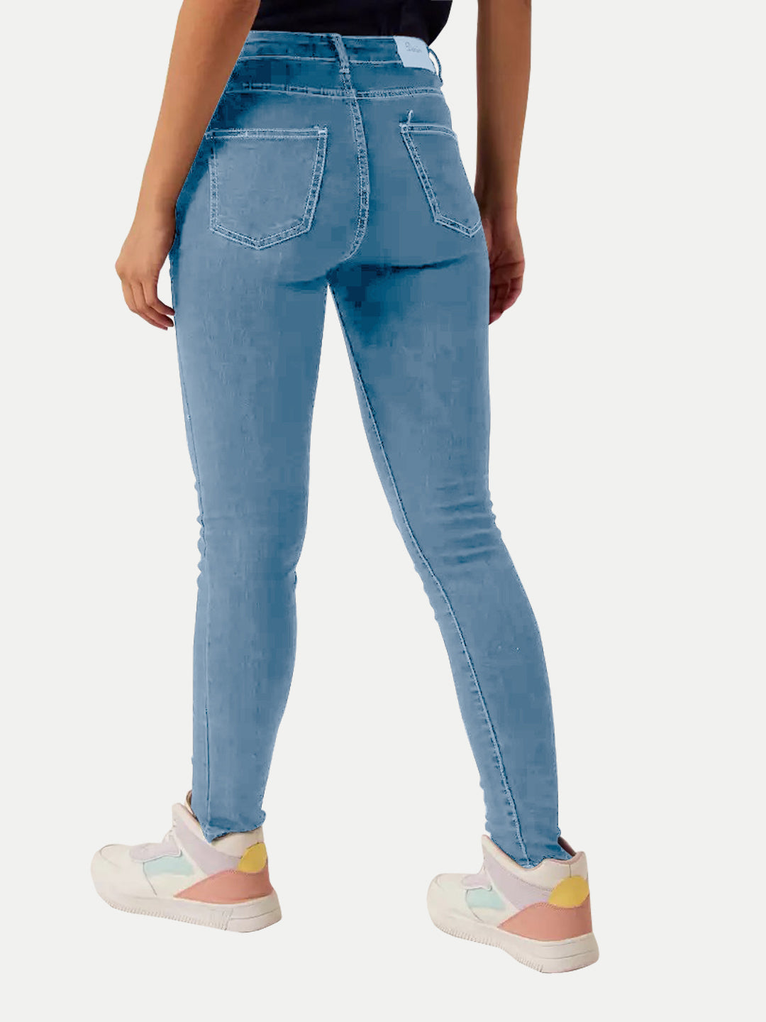 Radprix Womens Skinny Fit Blue Denim Pants