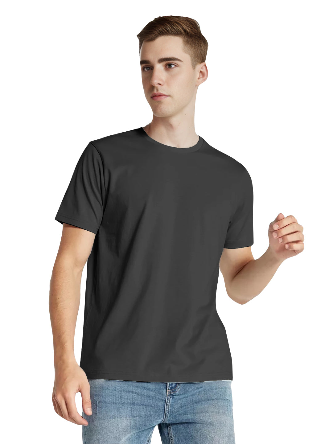 Radprix Men Black Crew neck T-shirt