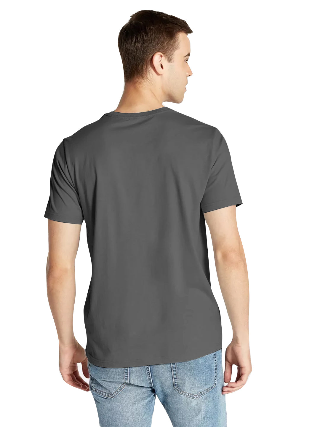 Radprix Men Dark Grey Crew neck T-shirt