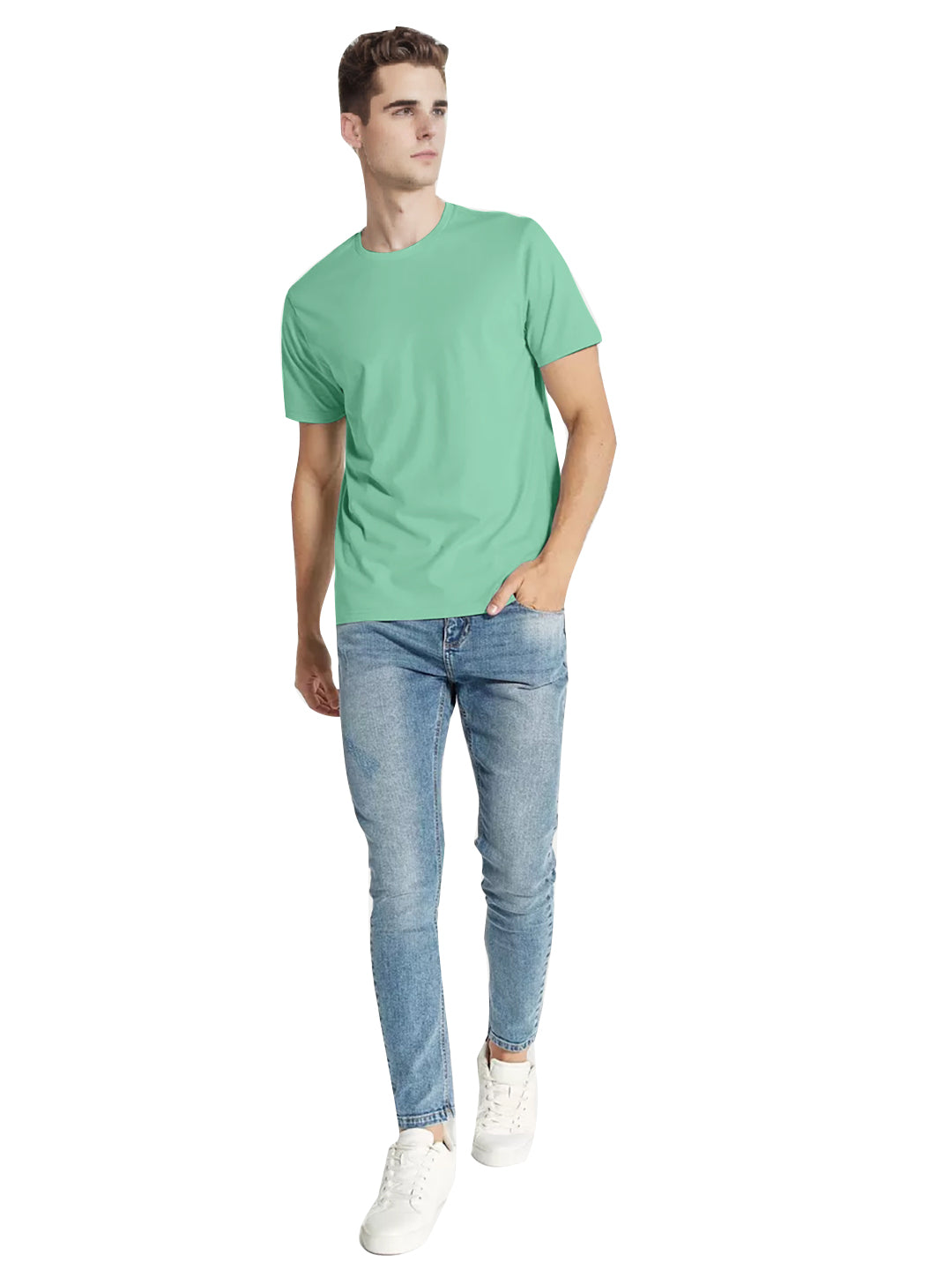 Radprix Men Mint Crew neck T-shirt